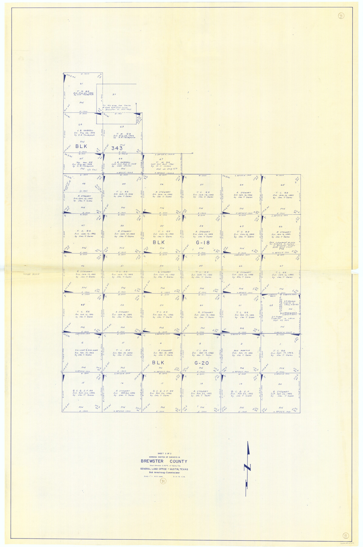 67691, Brewster County Working Sketch 91, General Map Collection