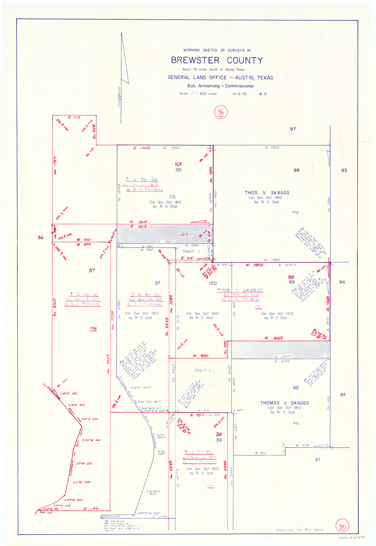 67696, Brewster County Working Sketch 96, General Map Collection