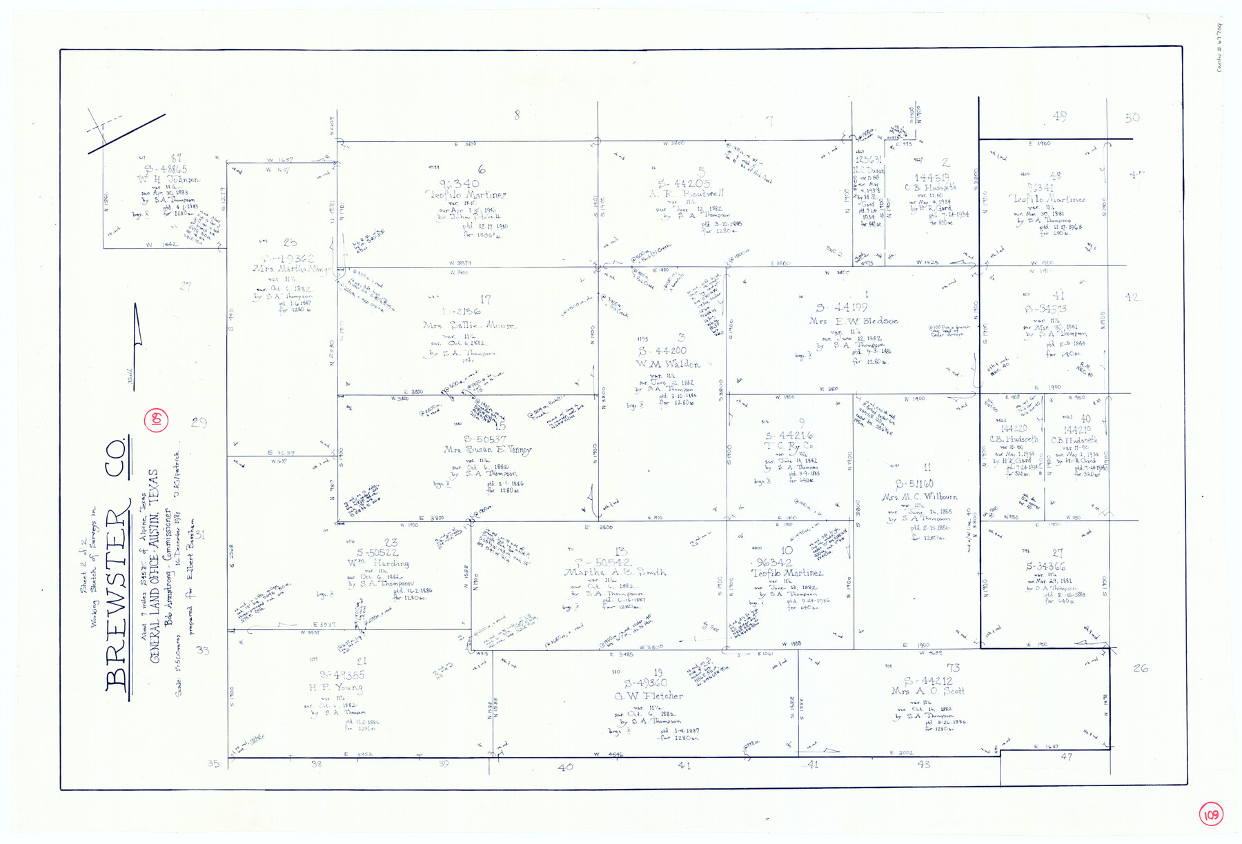 67709, Brewster County Working Sketch 109, General Map Collection