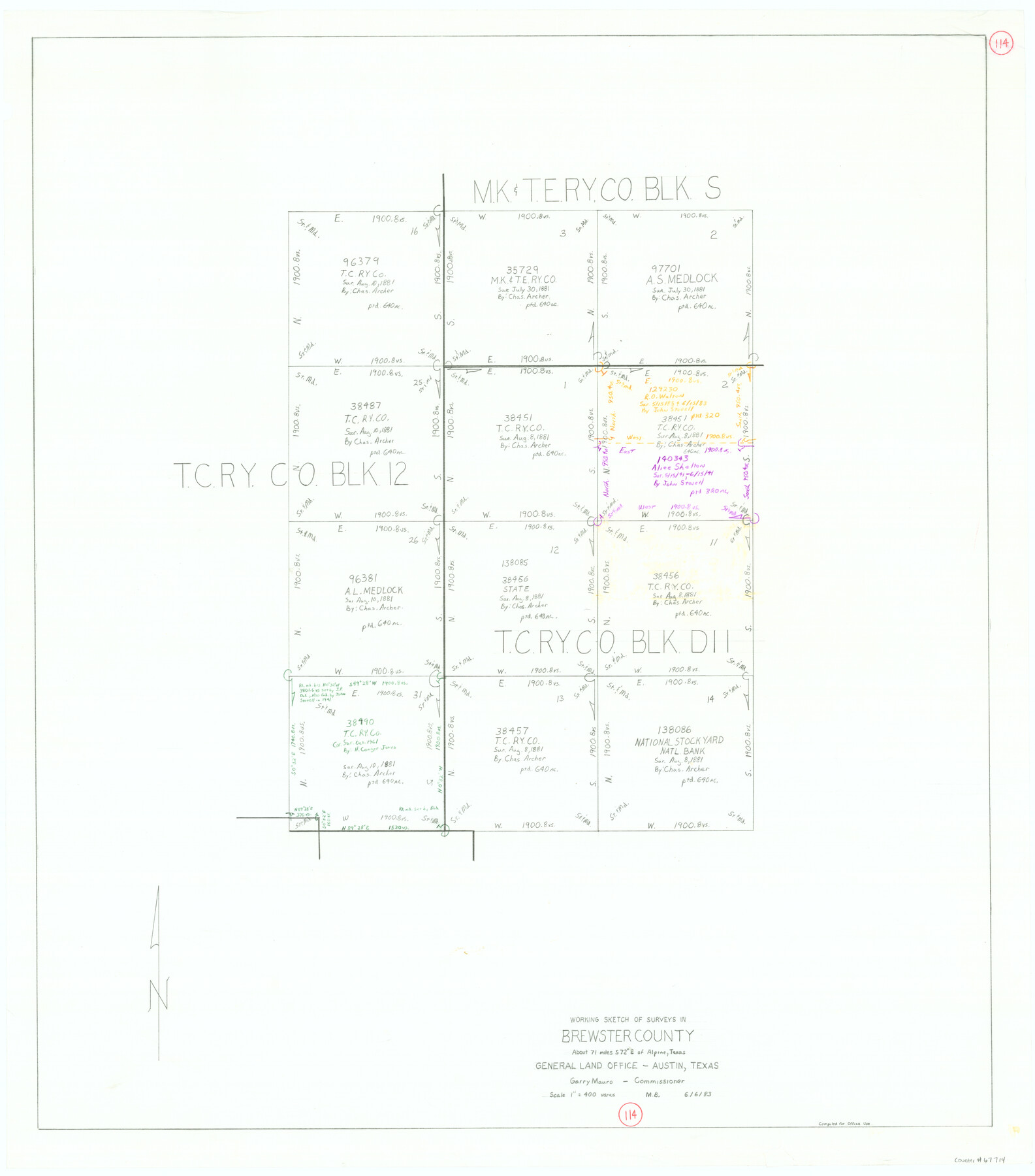 67714, Brewster County Working Sketch 114, General Map Collection