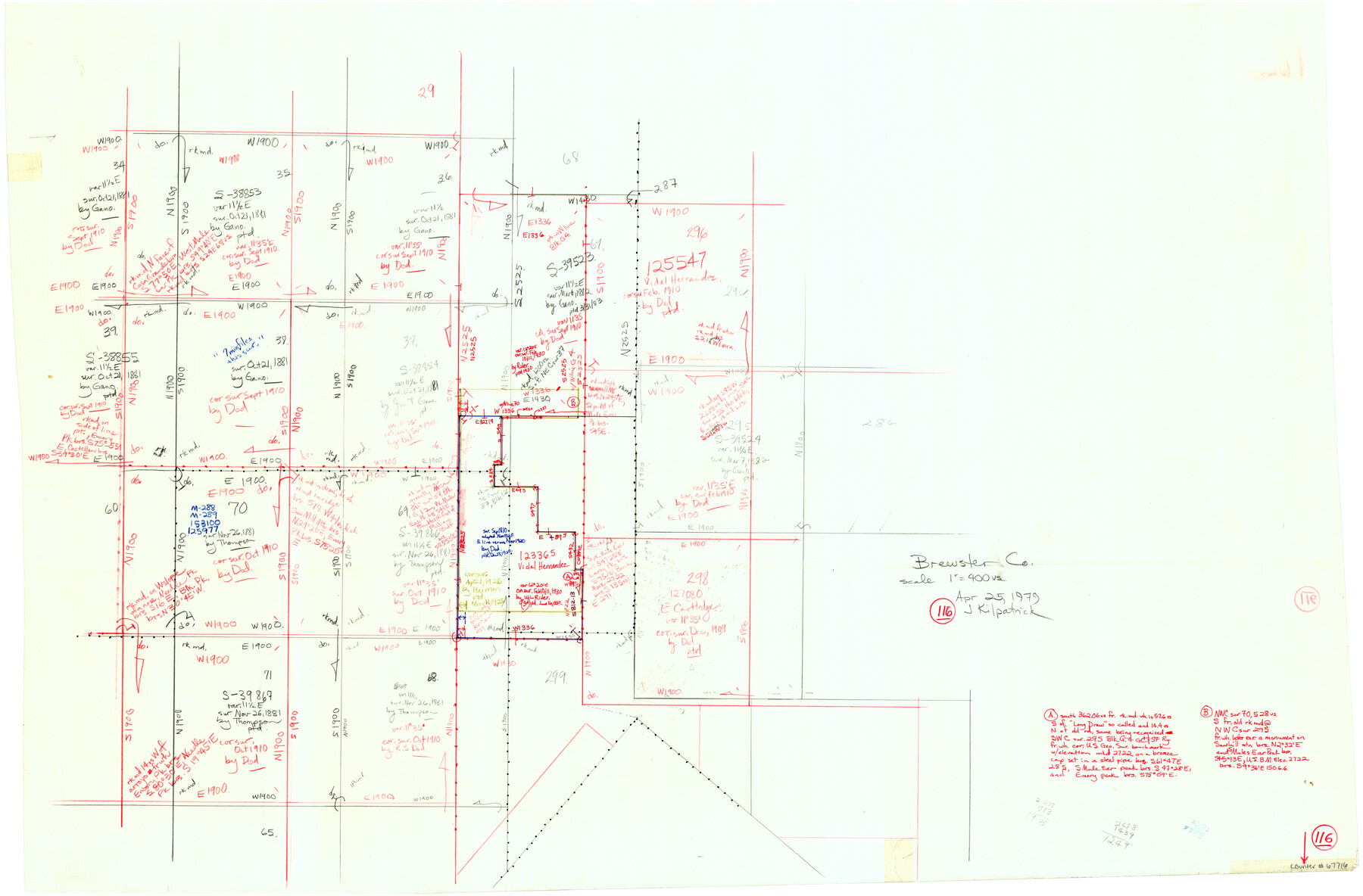 67716, Brewster County Working Sketch 116, General Map Collection
