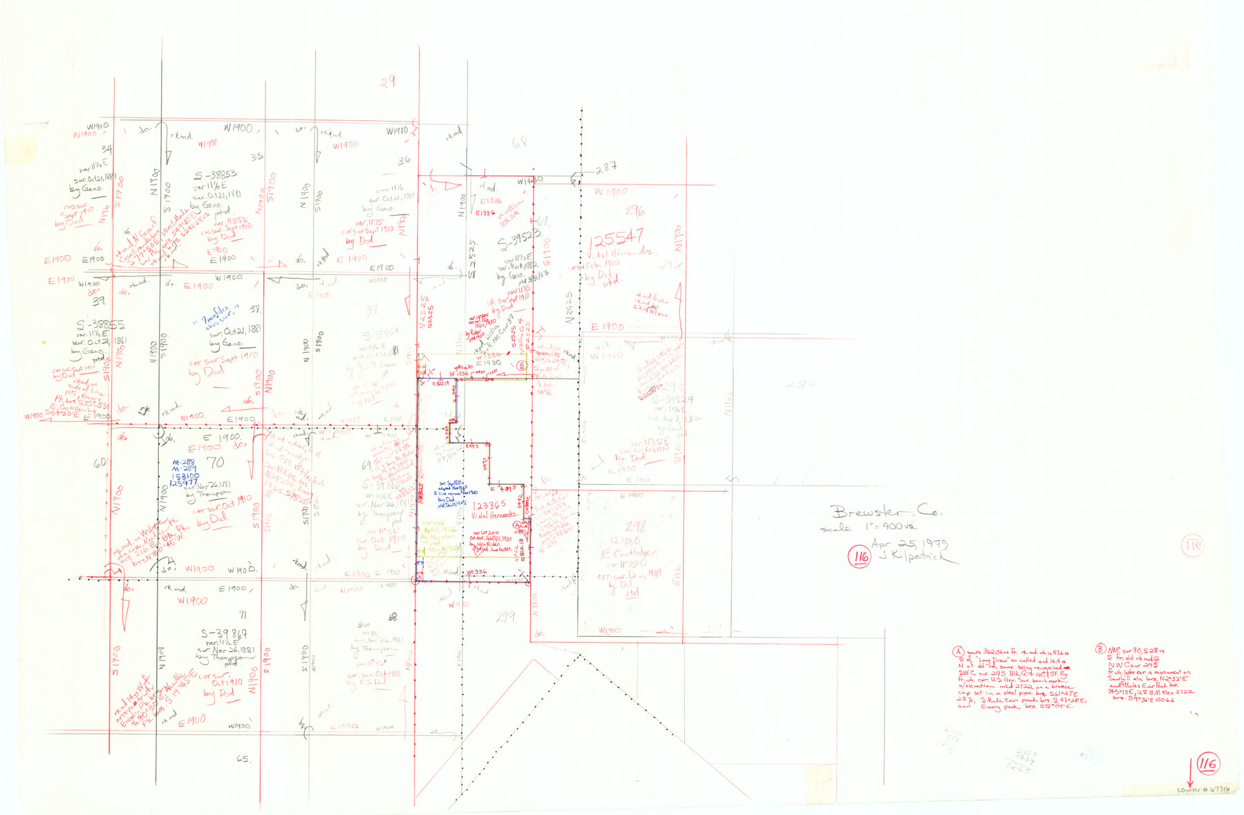 67716, Brewster County Working Sketch 116, General Map Collection