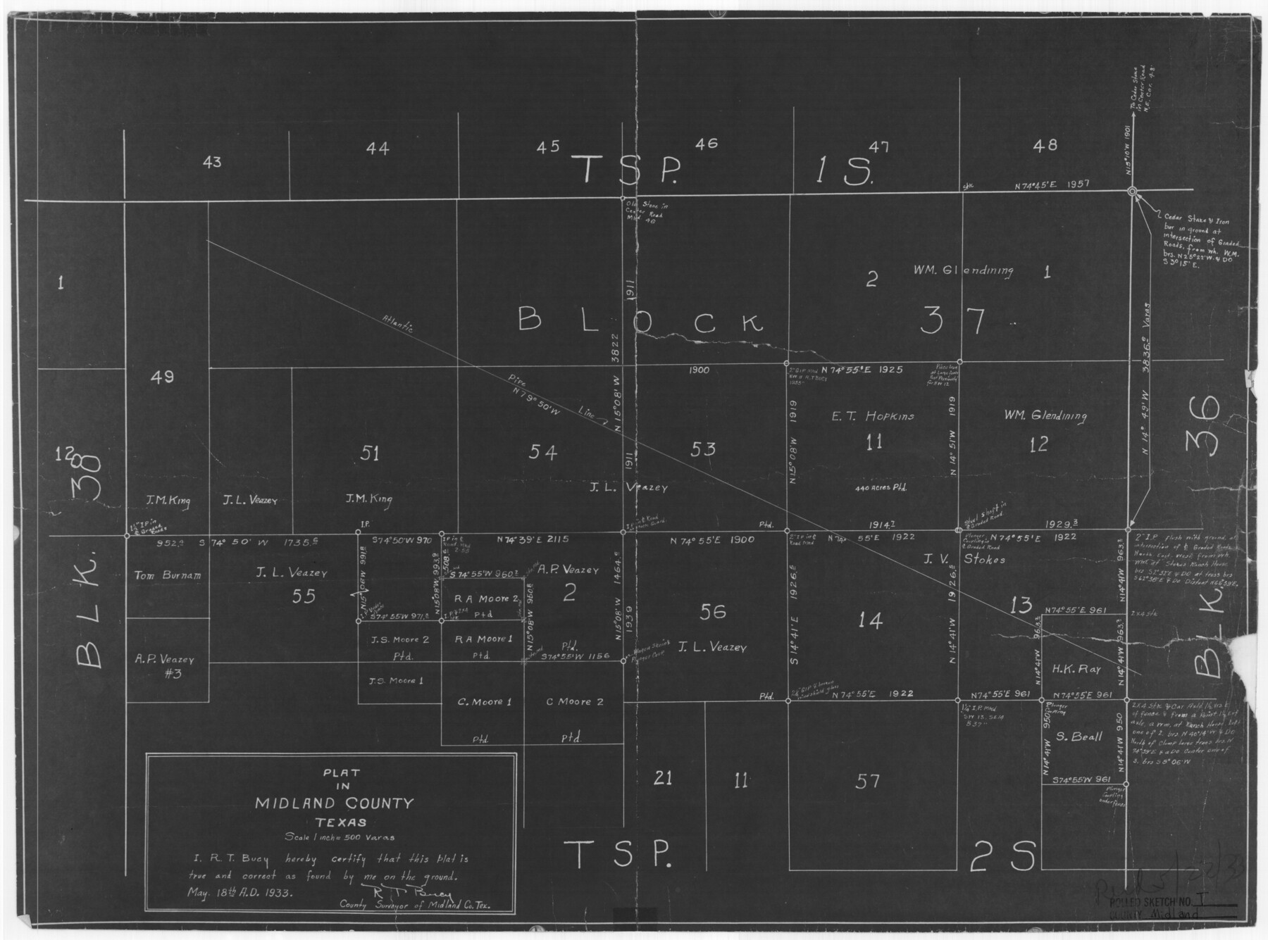 6772, Midland County Rolled Sketch T, General Map Collection