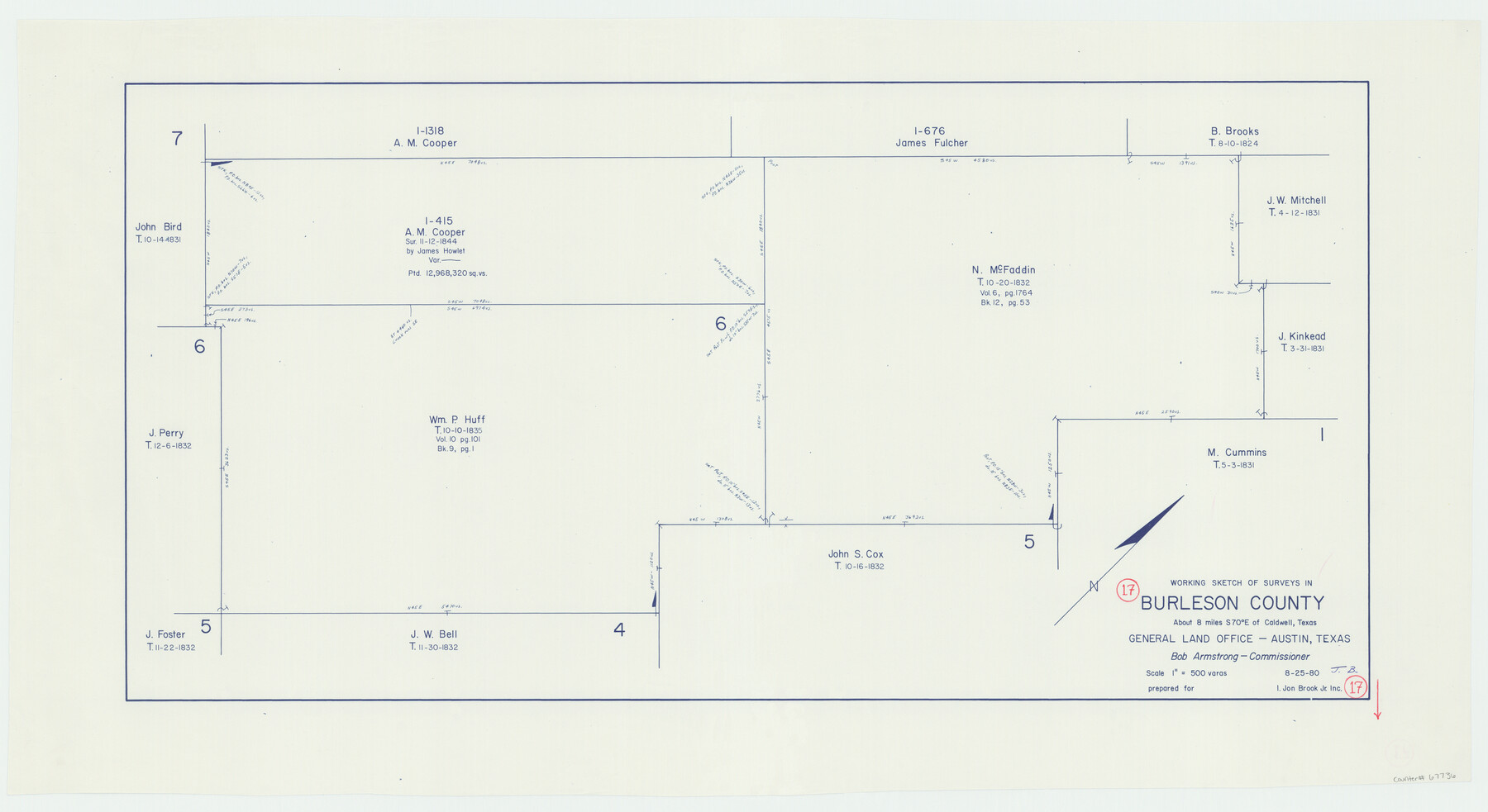 67736, Burleson County Working Sketch 17, General Map Collection