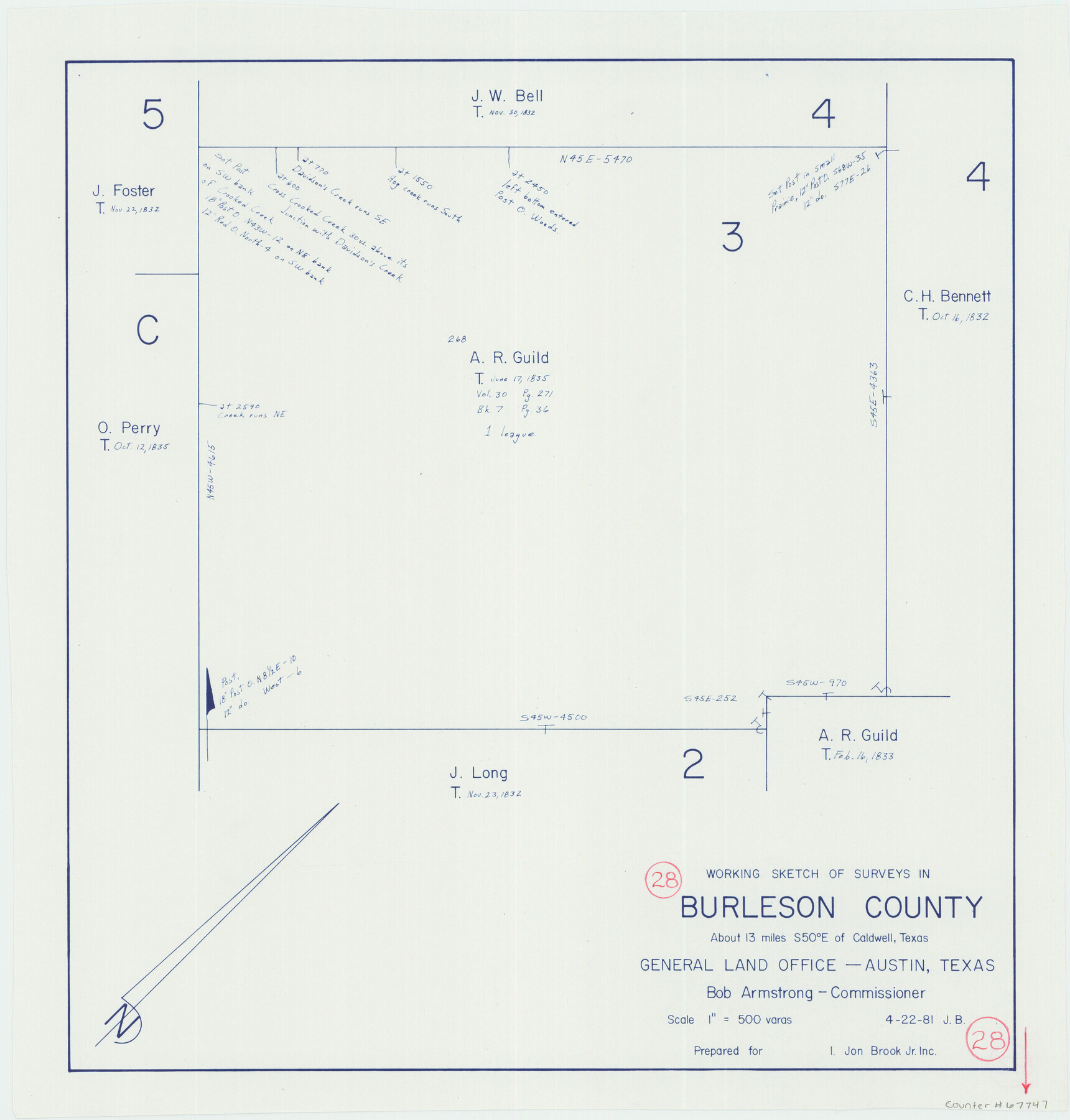 67747, Burleson County Working Sketch 28, General Map Collection