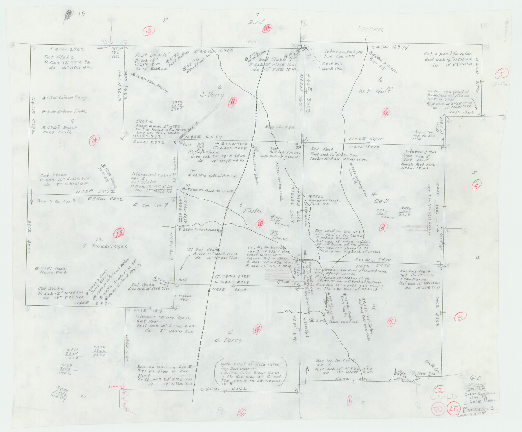 67759, Burleson County Working Sketch 40, General Map Collection