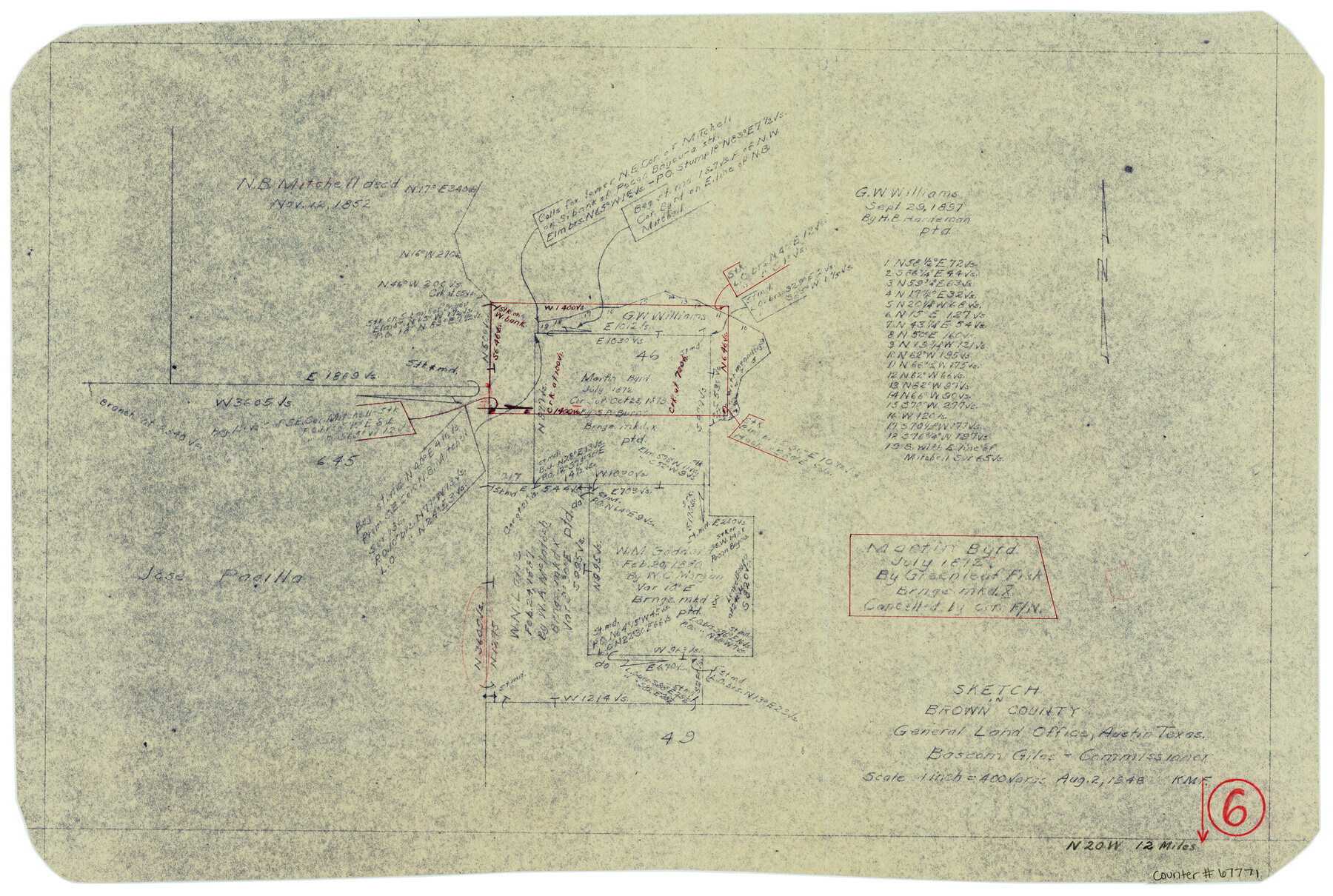 67771, Brown County Working Sketch 6, General Map Collection
