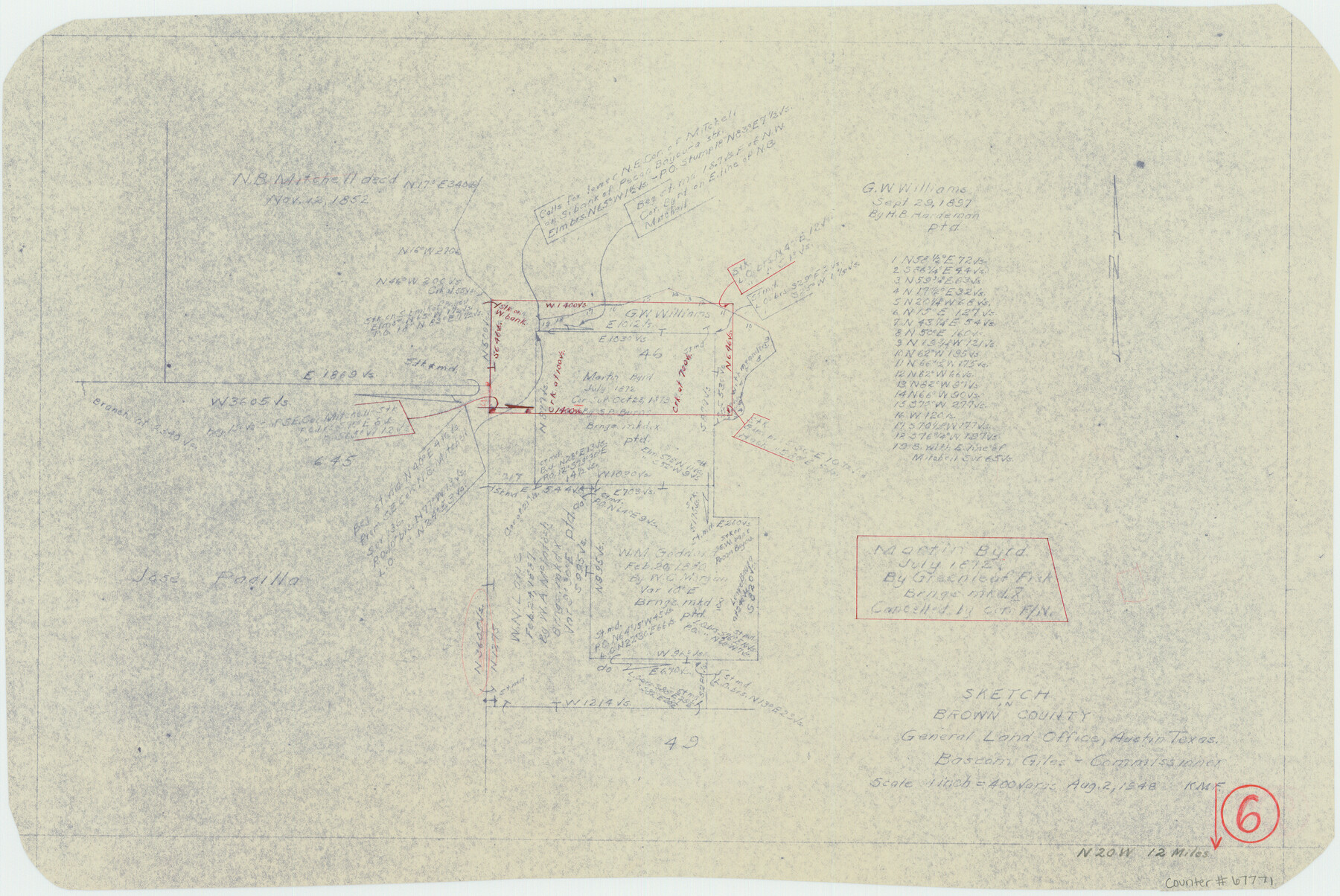 67771, Brown County Working Sketch 6, General Map Collection