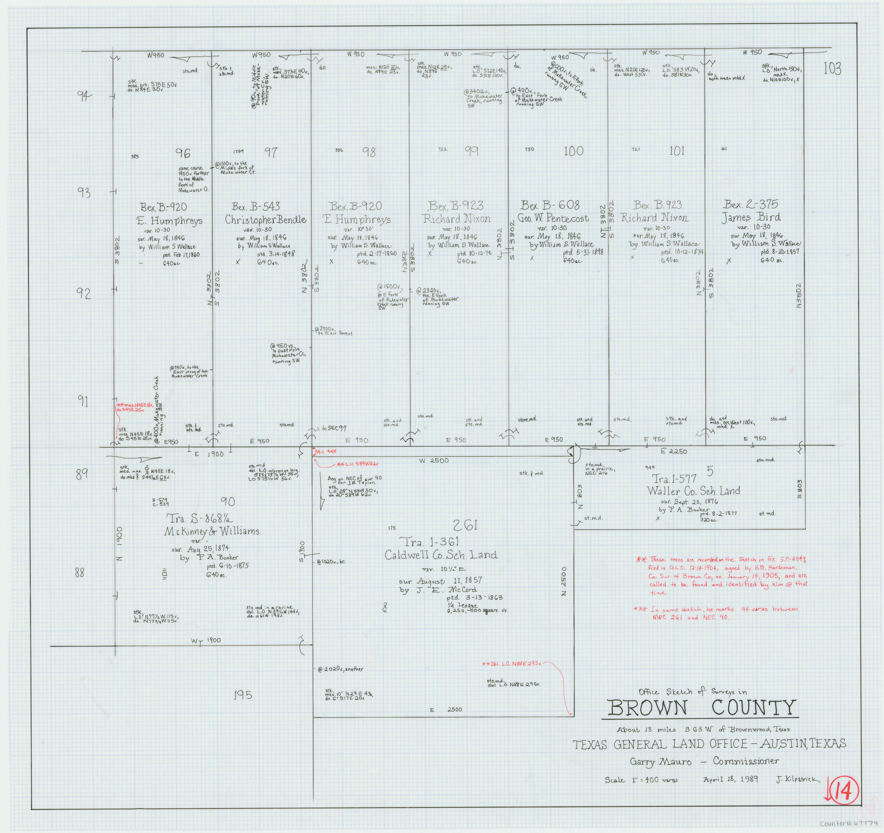67779, Brown County Working Sketch 14, General Map Collection
