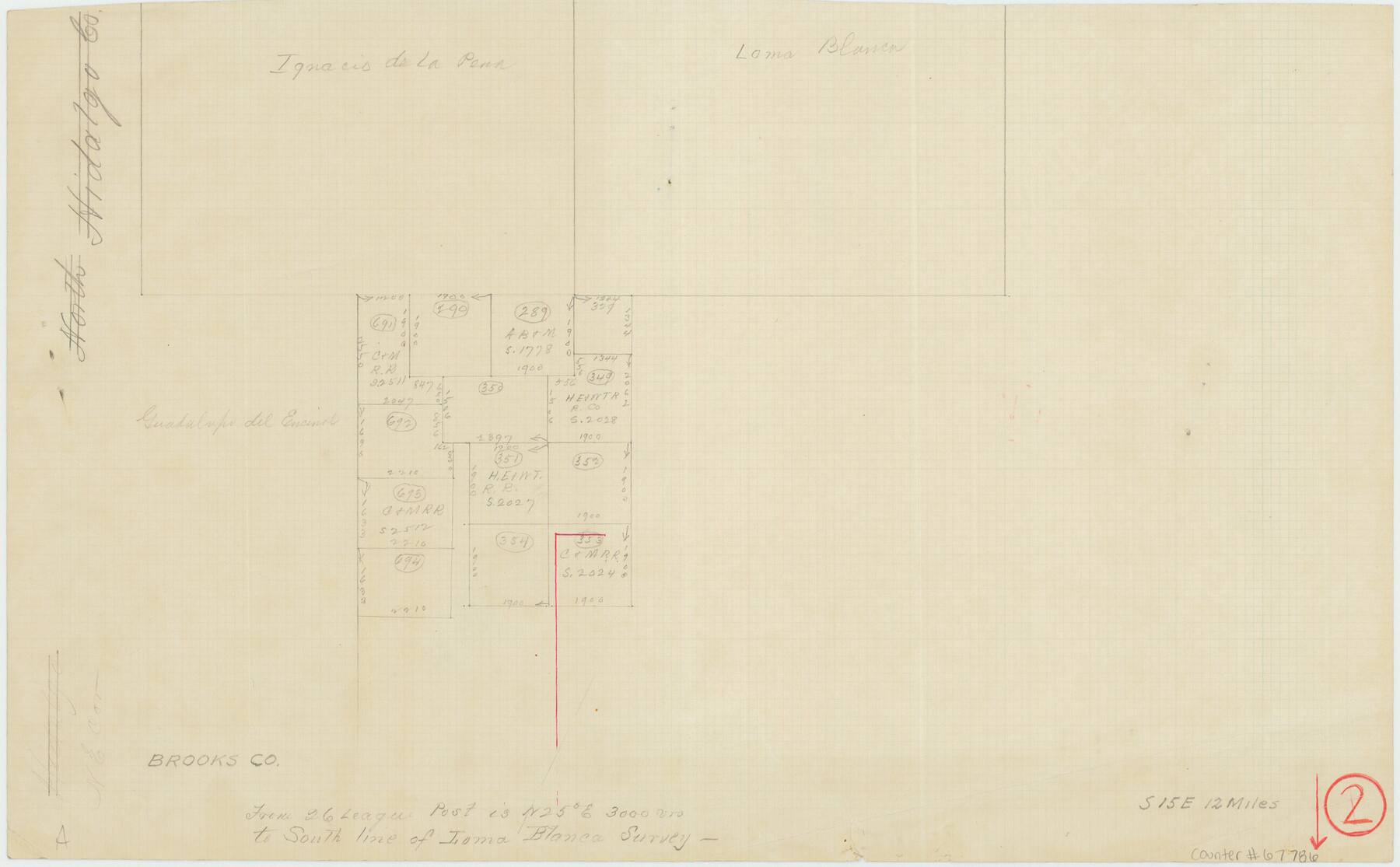 67786, Brooks County Working Sketch 2, General Map Collection