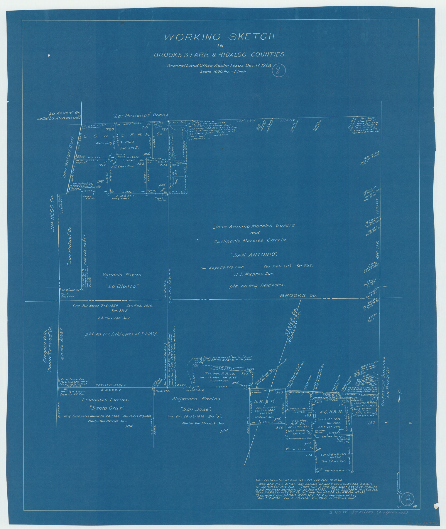 67792, Brooks County Working Sketch 8, General Map Collection