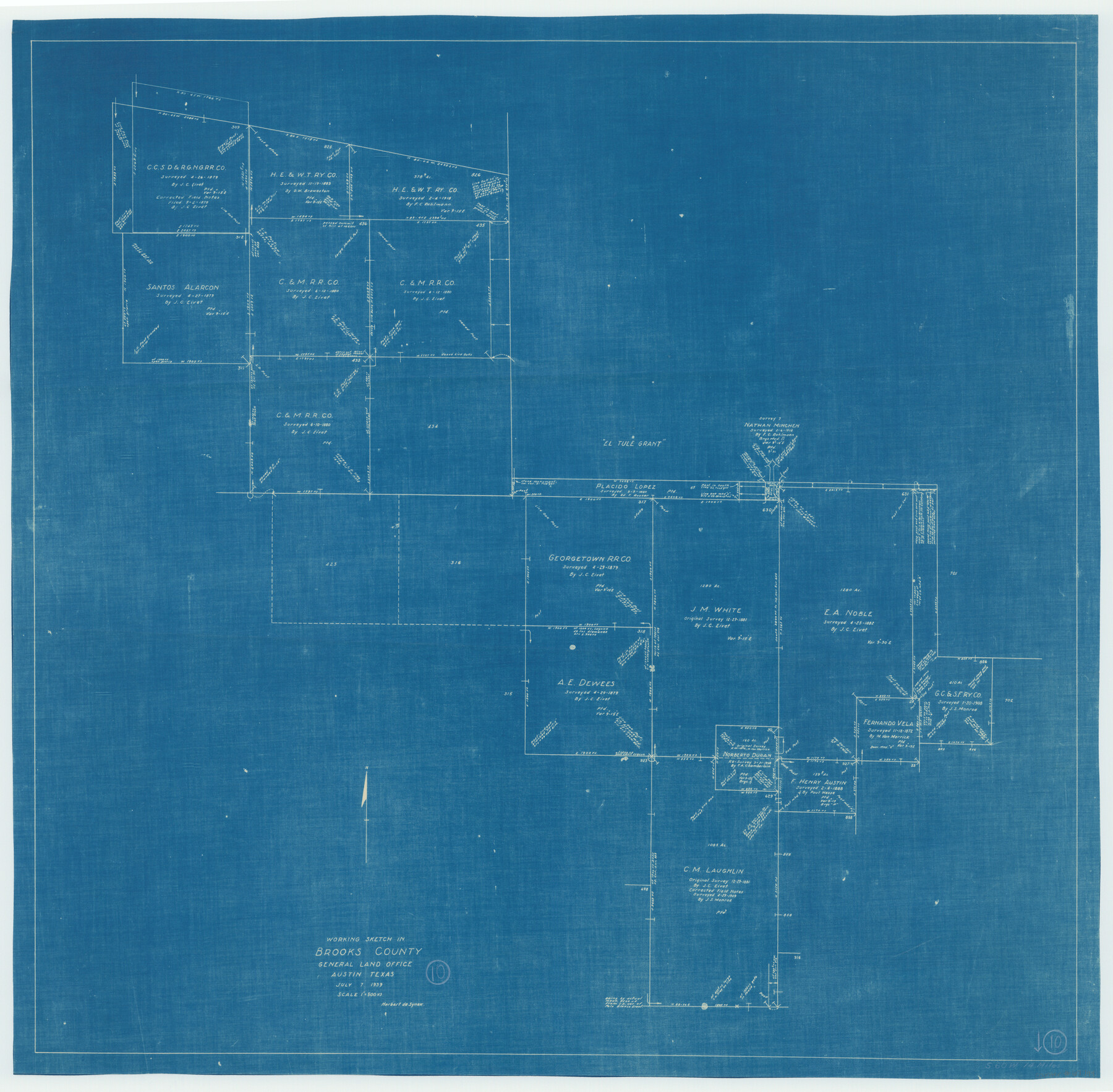 67794, Brooks County Working Sketch 10, General Map Collection