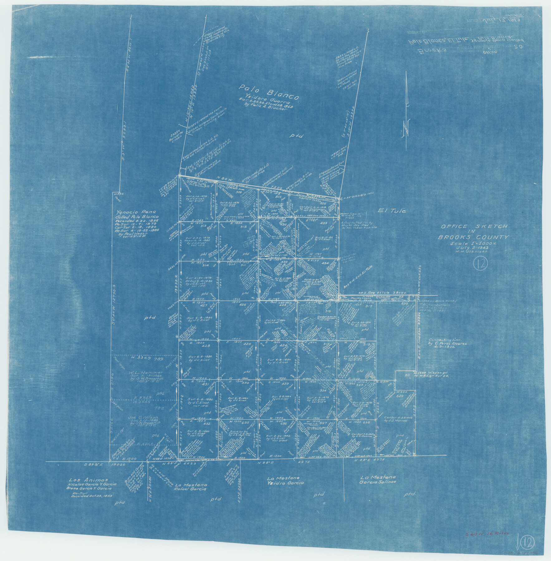 67796, Brooks County Working Sketch 12, General Map Collection