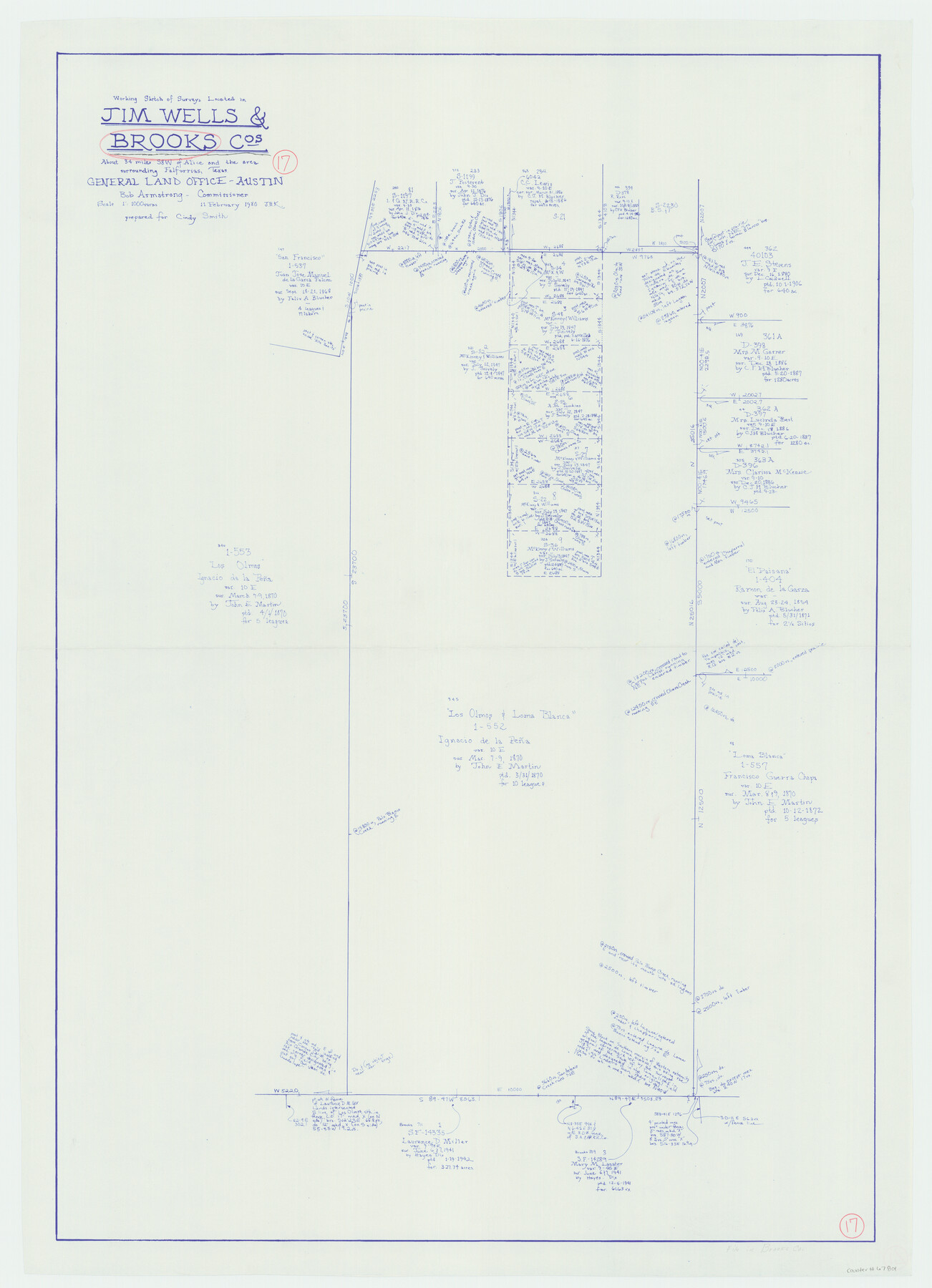 67801, Brooks County Working Sketch 17, General Map Collection