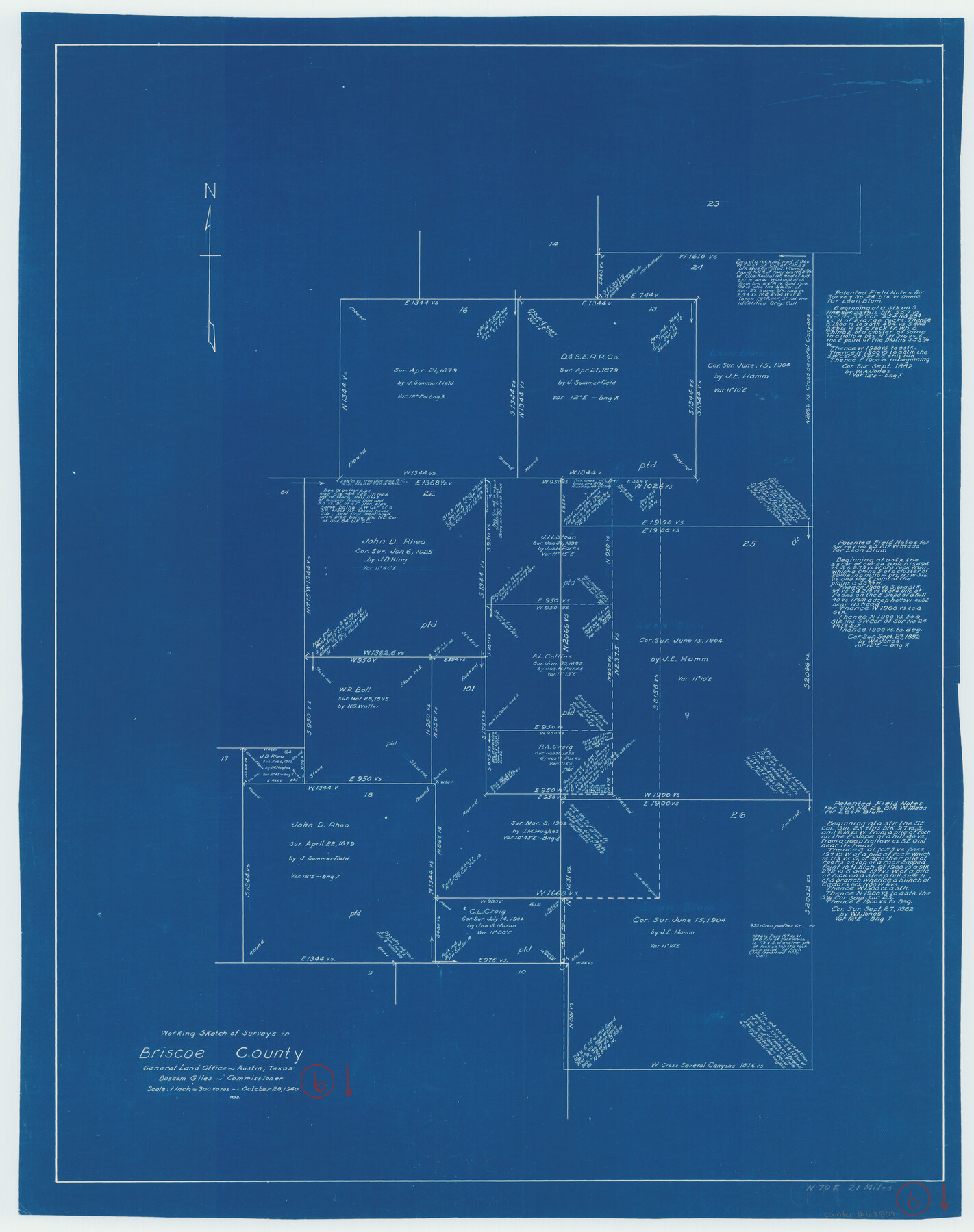 67809, Briscoe County Working Sketch 6, General Map Collection