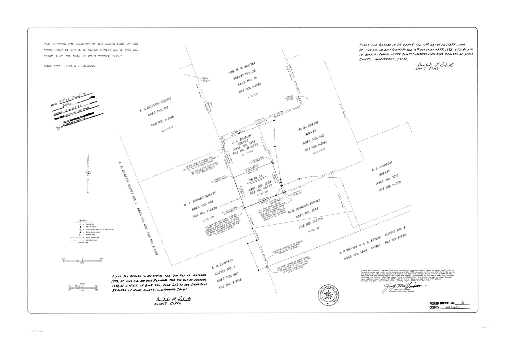 6781, Mills County Rolled Sketch 3, General Map Collection