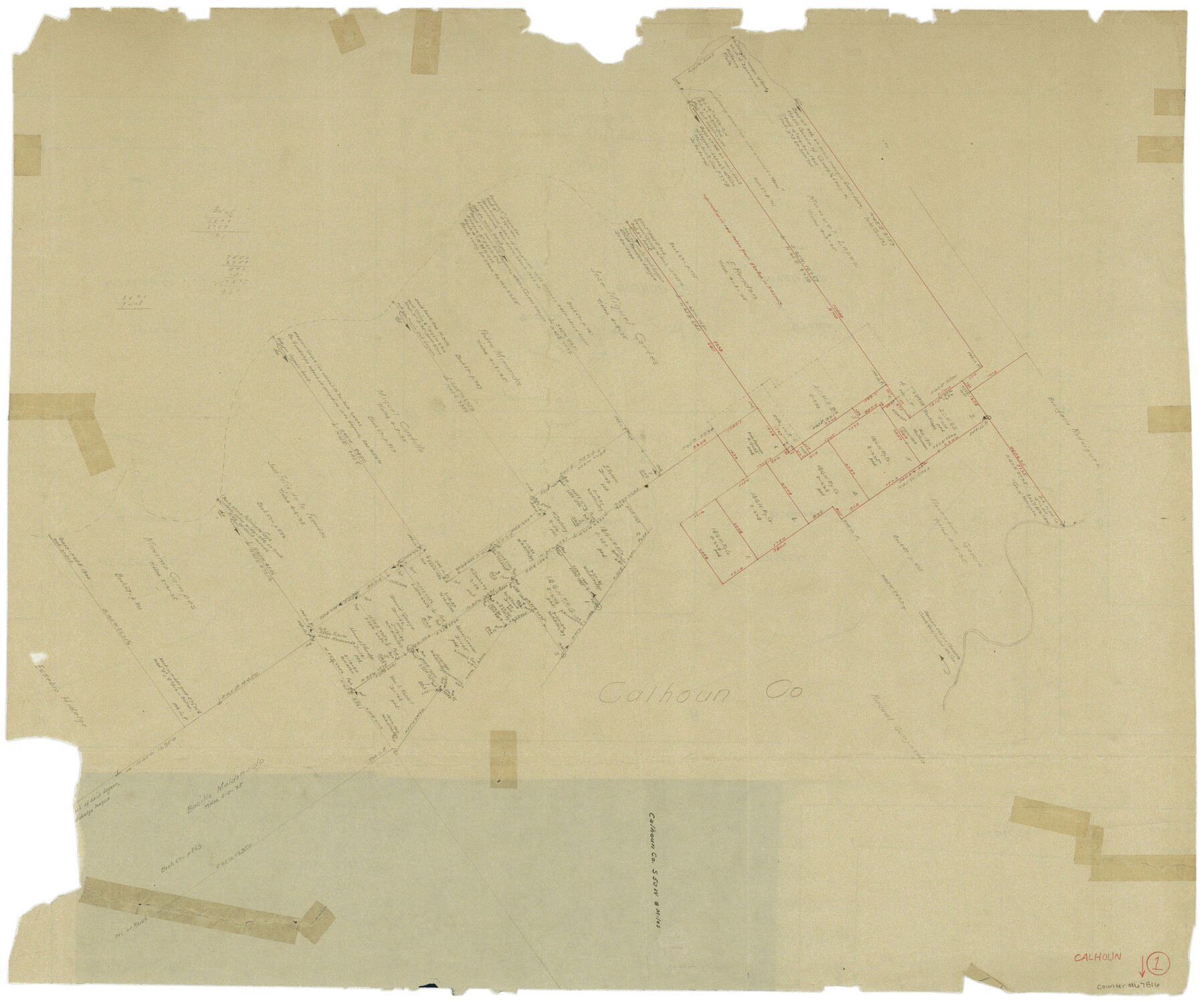 67816, Calhoun County Working Sketch 1, General Map Collection
