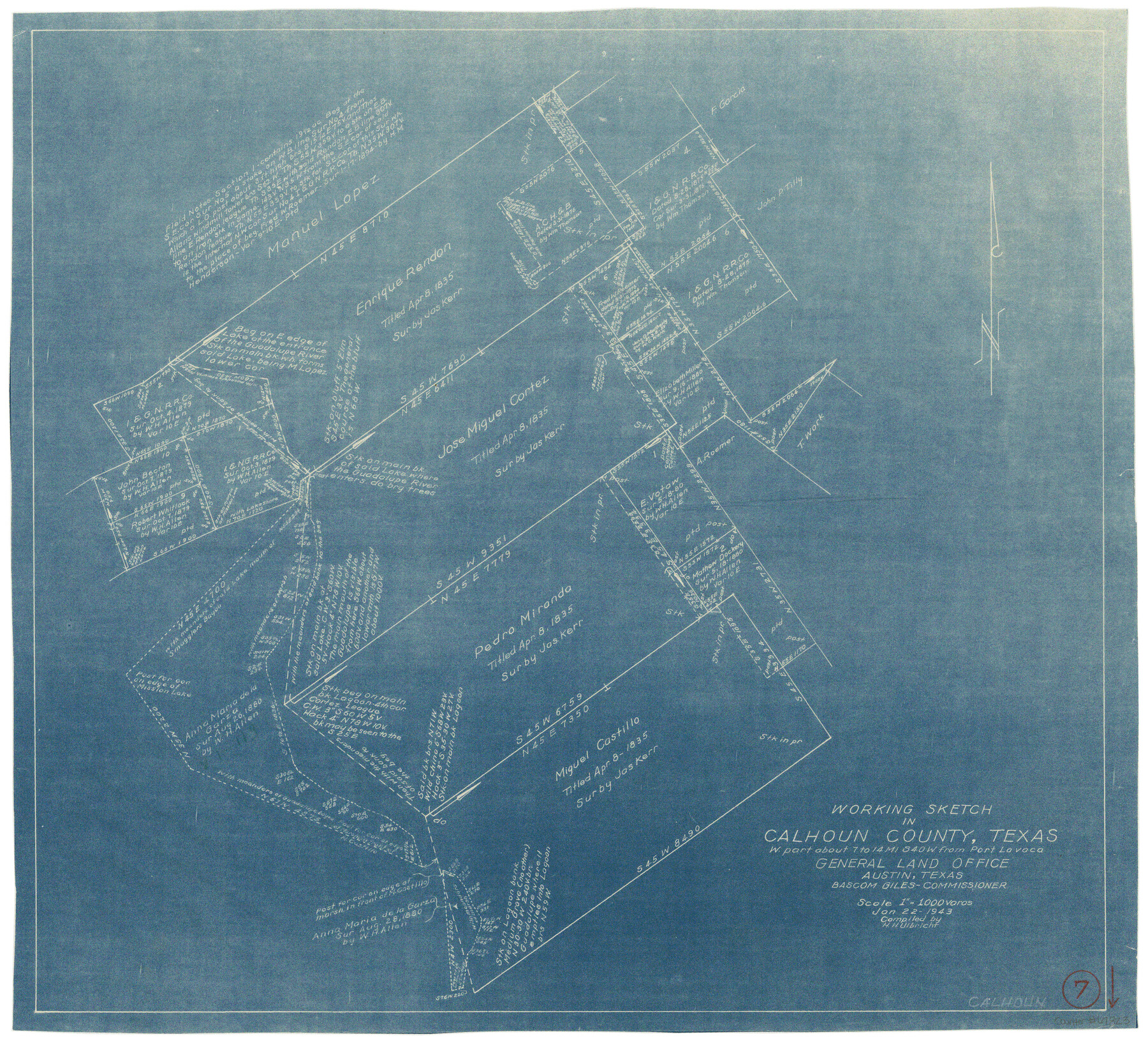 67823, Calhoun County Working Sketch 7, General Map Collection
