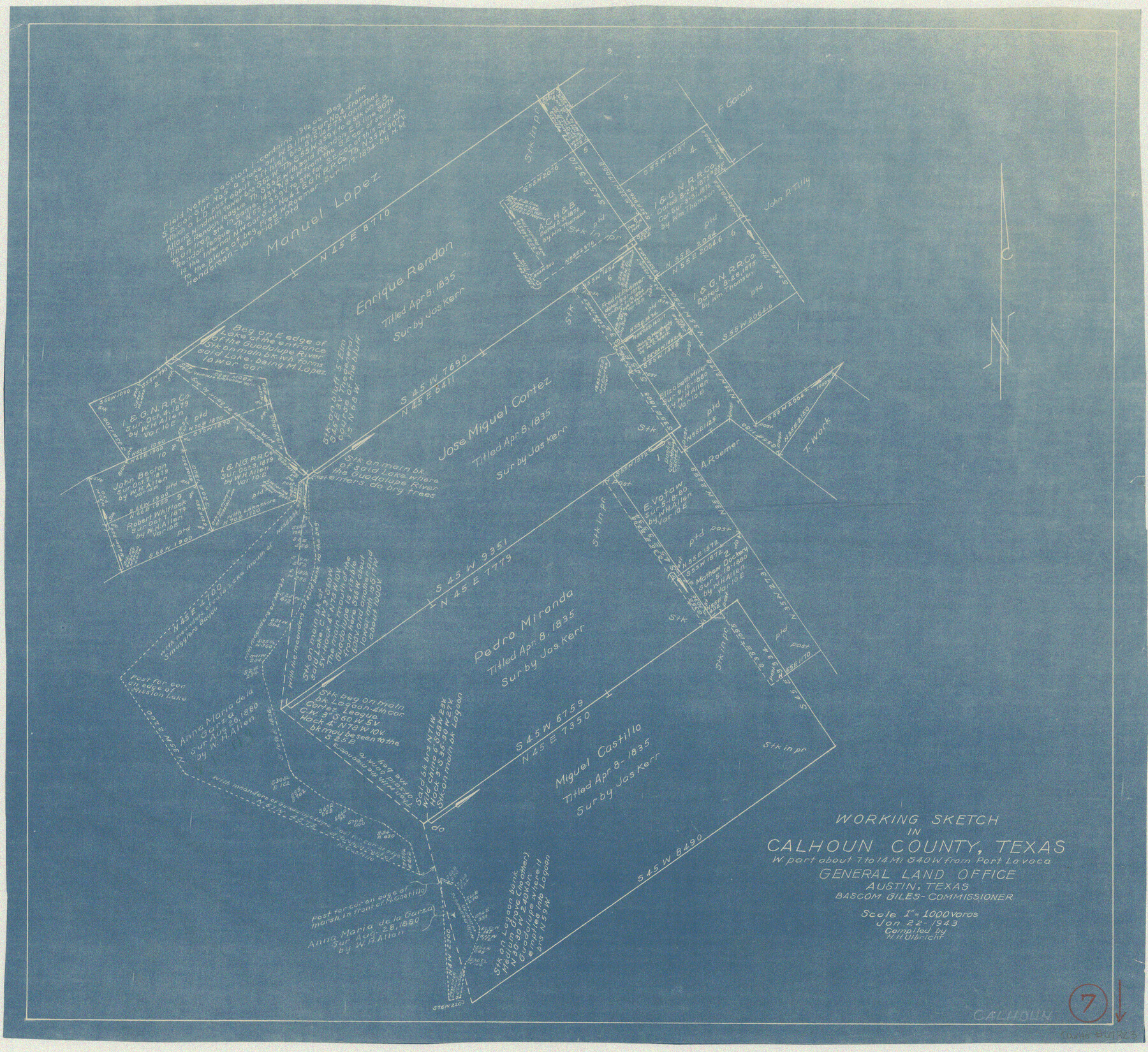 67823, Calhoun County Working Sketch 7, General Map Collection