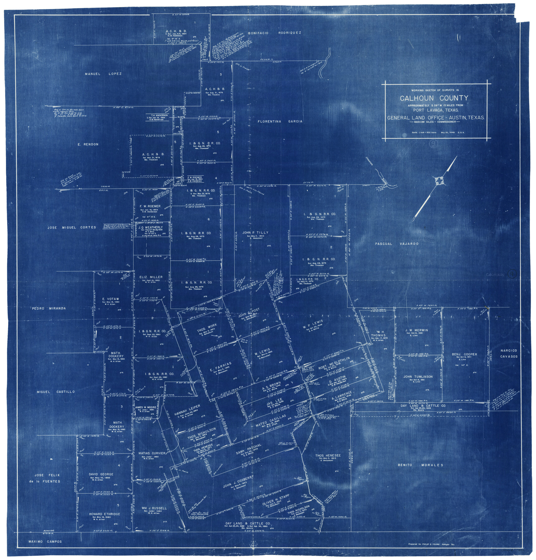 67825, Calhoun County Working Sketch 9, General Map Collection
