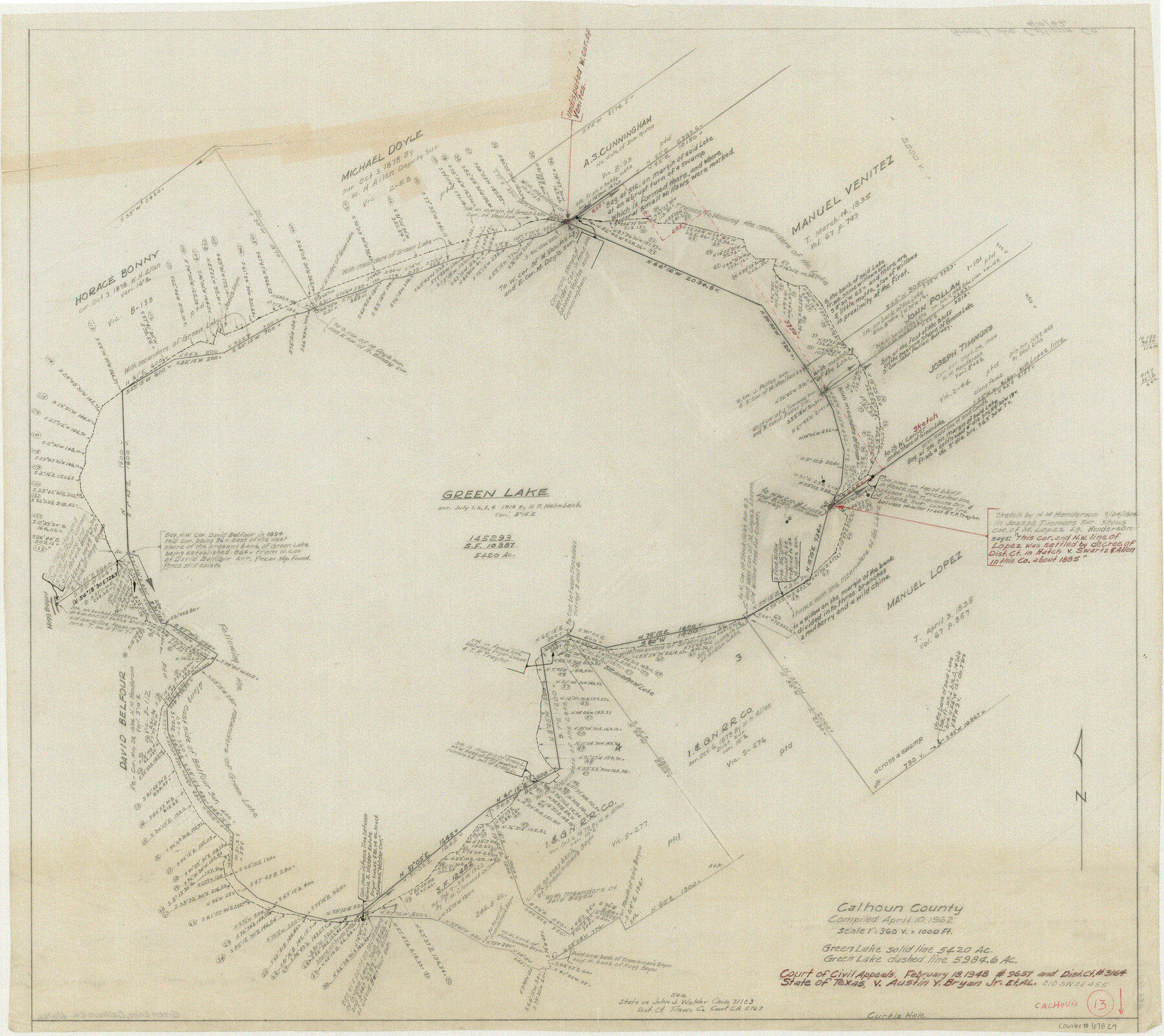 67829, Calhoun County Working Sketch 13, General Map Collection
