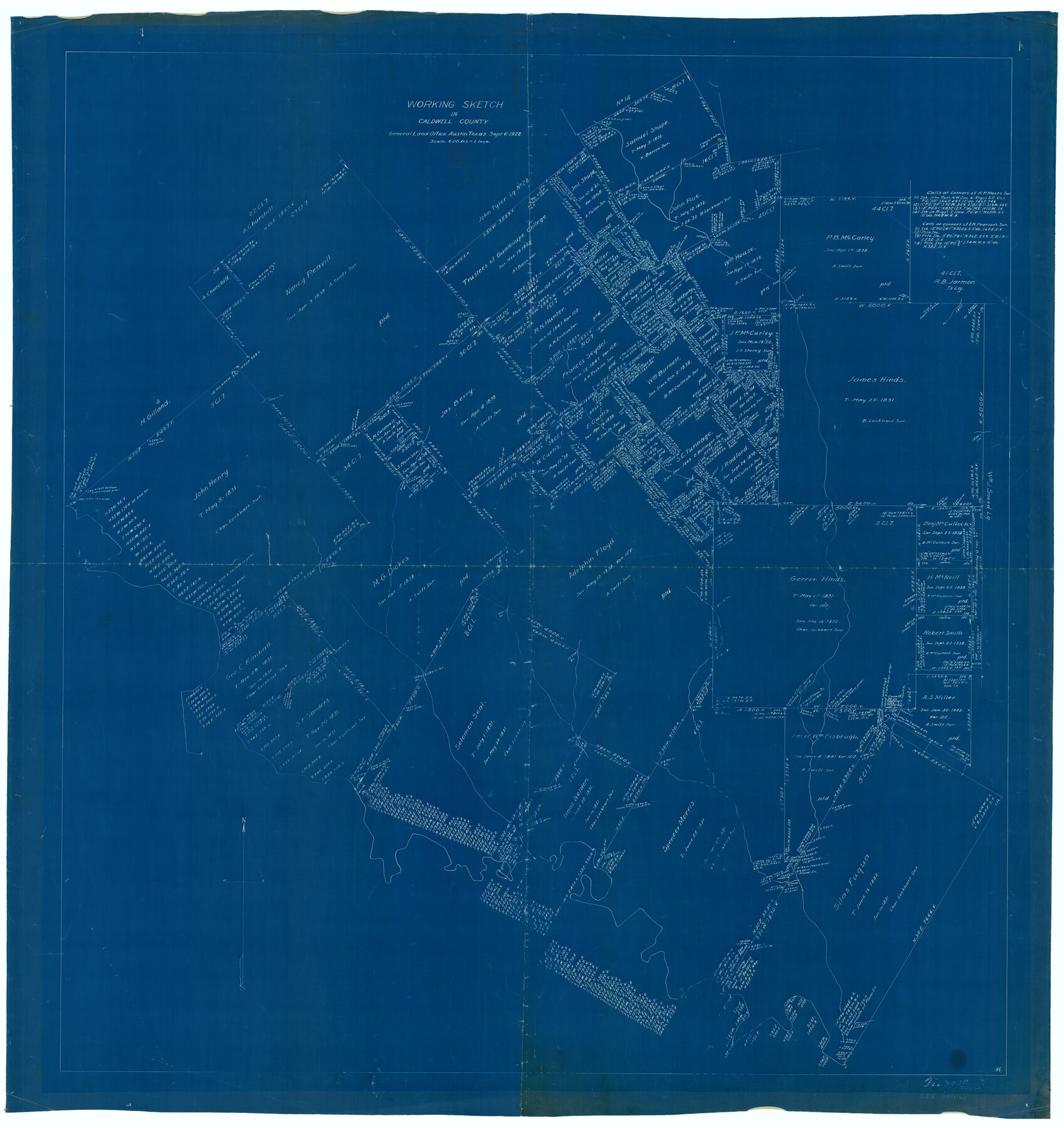 67834, Caldwell County Working Sketch 4, General Map Collection