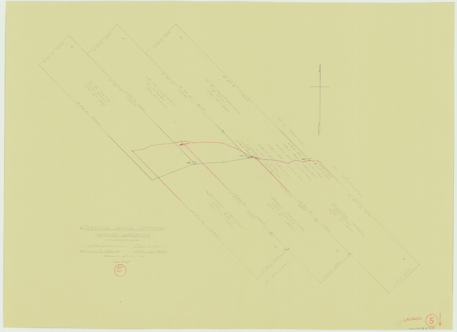 67835, Caldwell County Working Sketch 5, General Map Collection