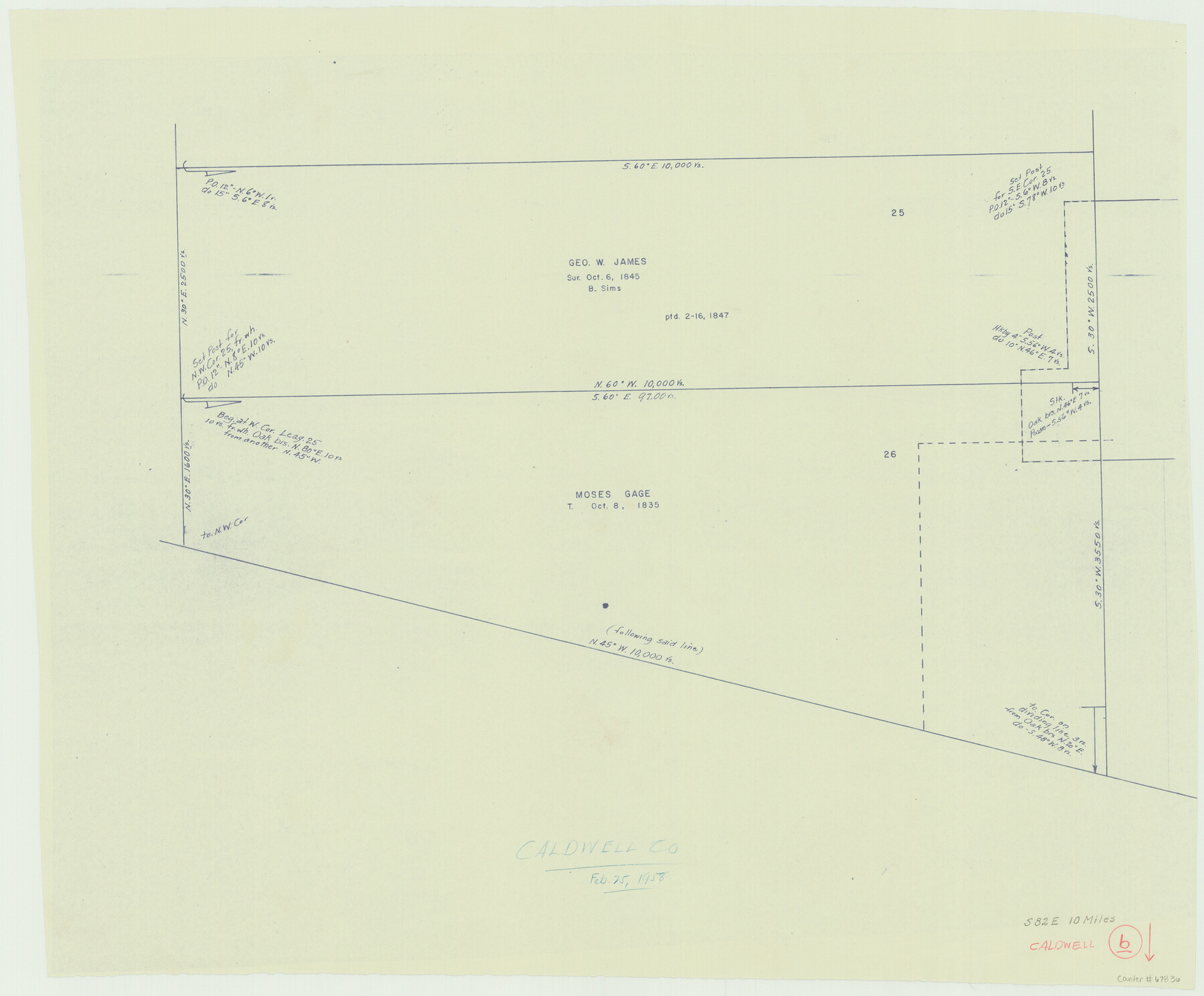67836, Caldwell County Working Sketch 6, General Map Collection