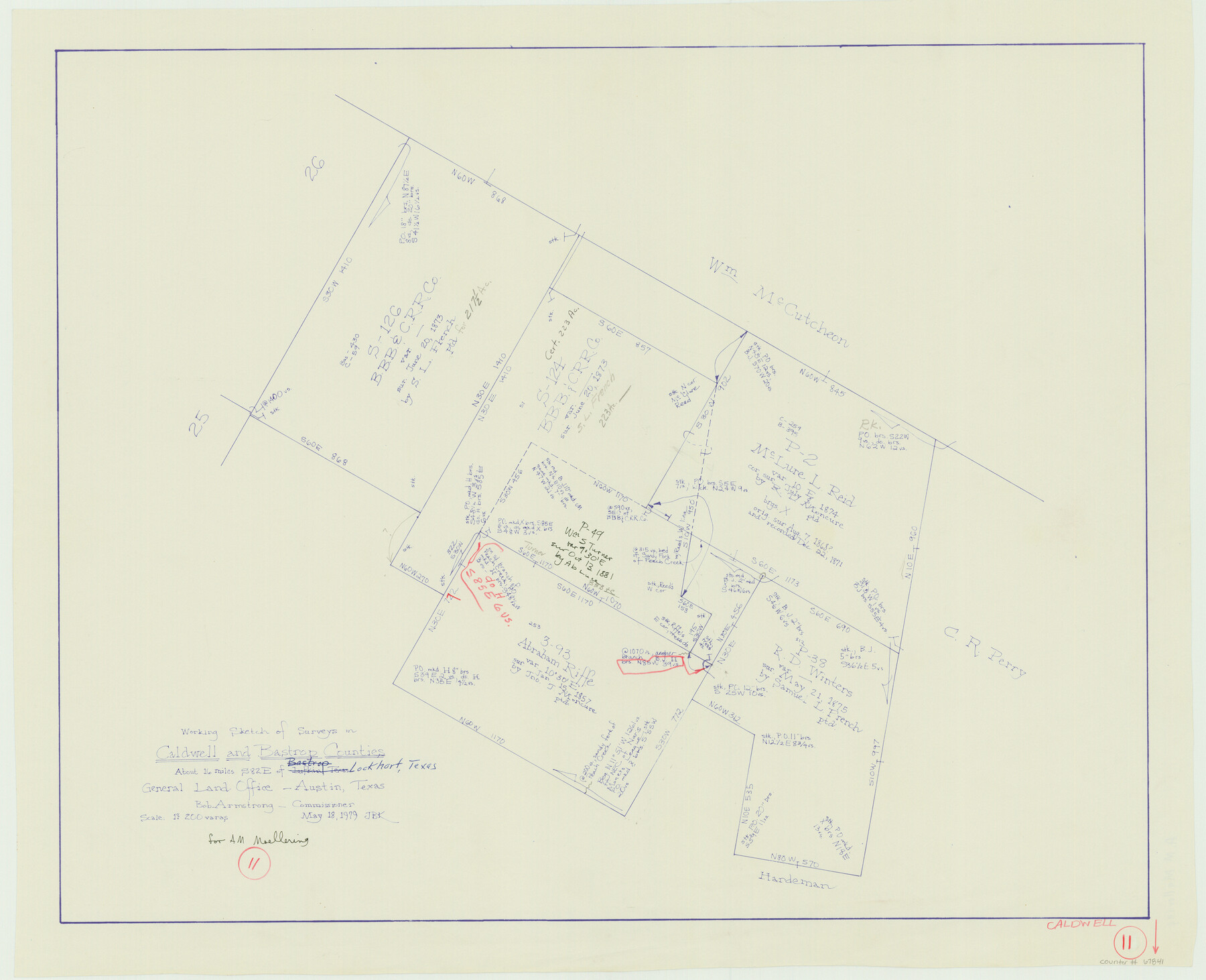 67841, Caldwell County Working Sketch 11, General Map Collection