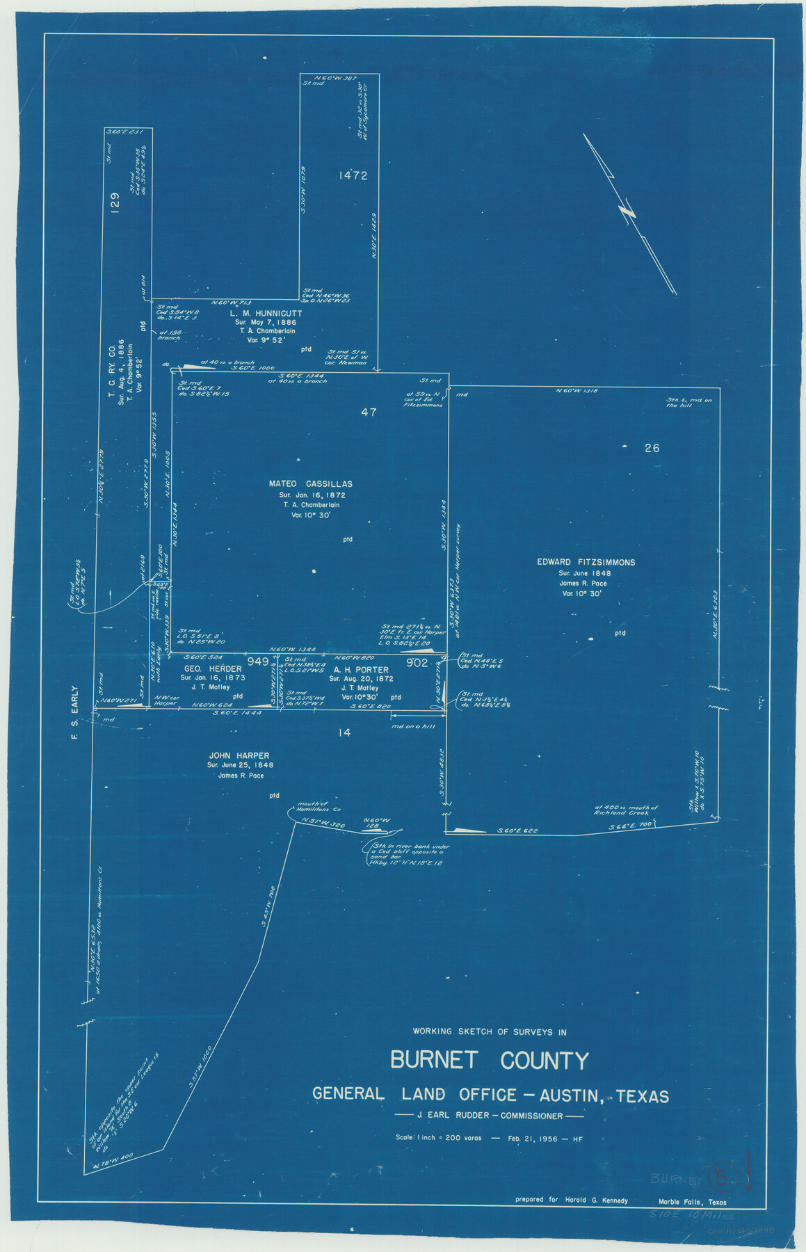 67848, Burnet County Working Sketch 5, General Map Collection