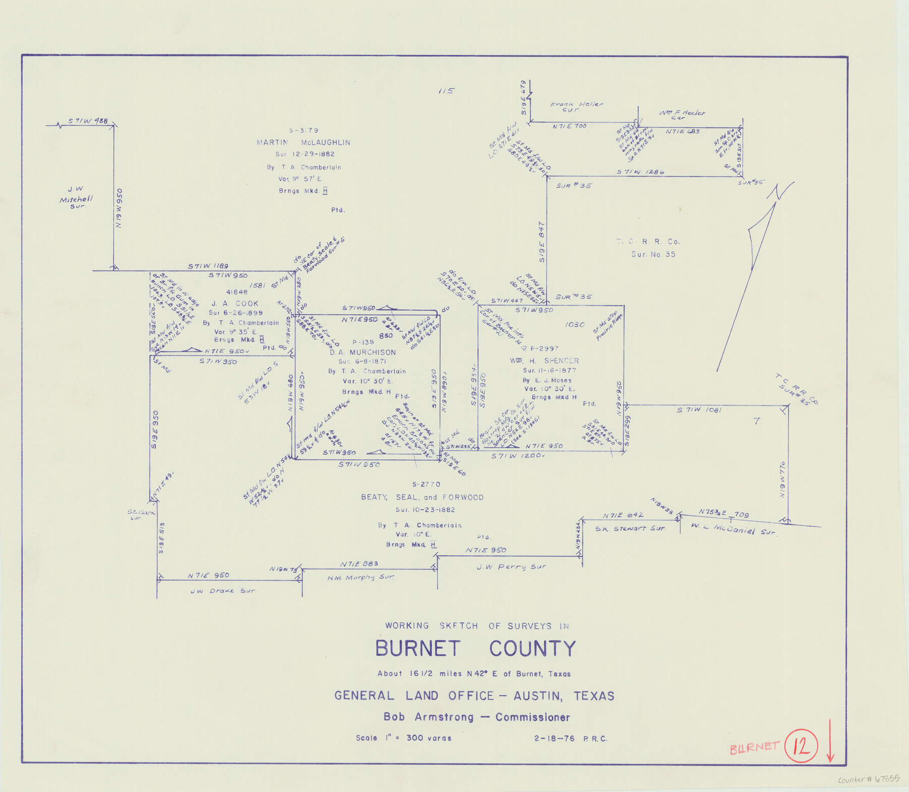 67855, Burnet County Working Sketch 12, General Map Collection