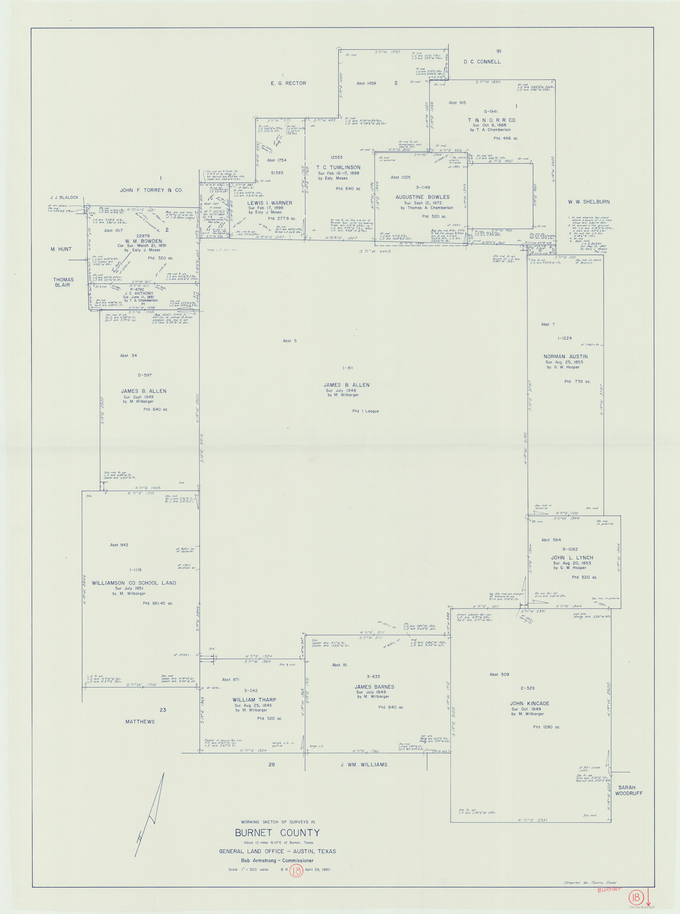 67861, Burnet County Working Sketch 18, General Map Collection