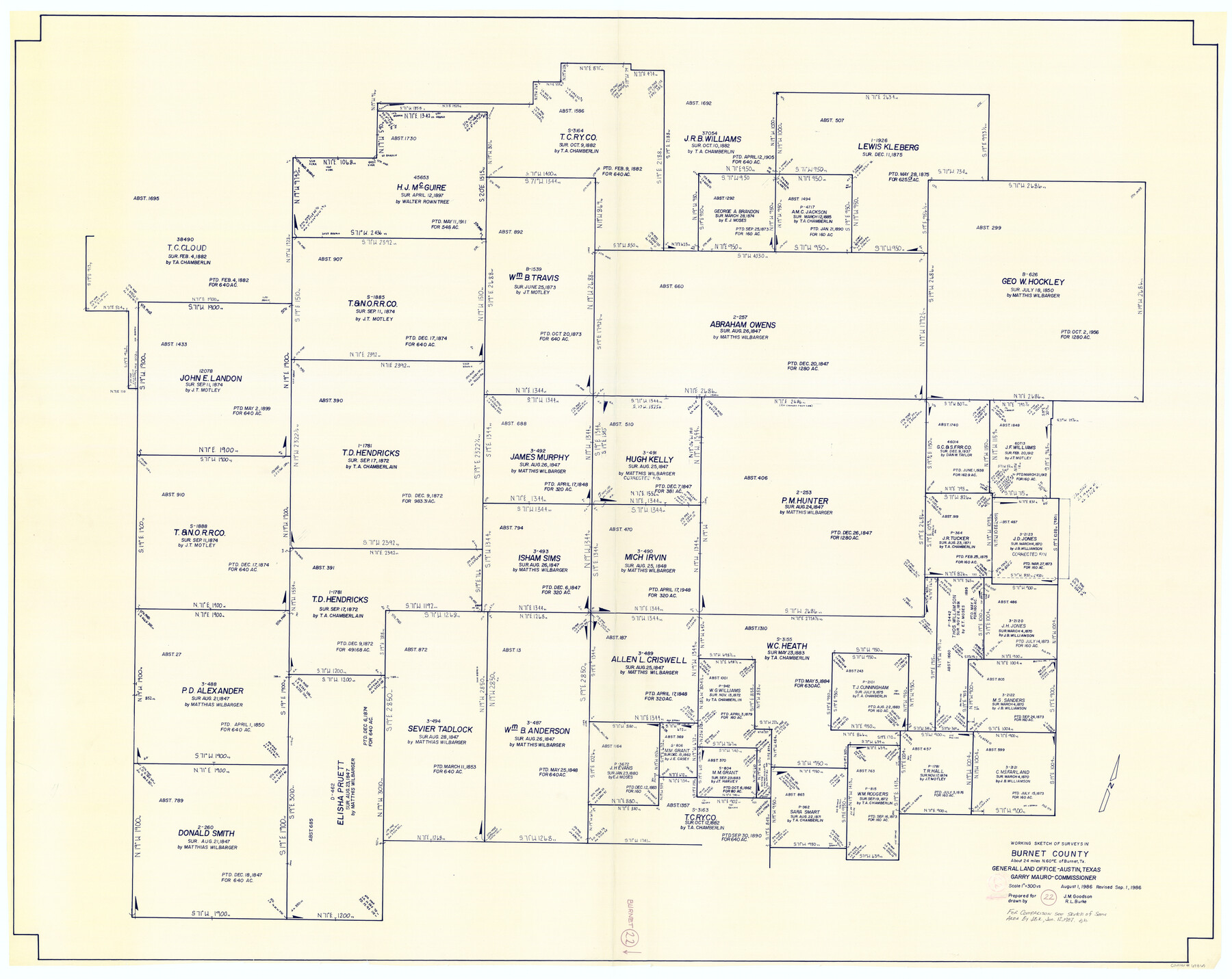 67865, Burnet County Working Sketch 22, General Map Collection