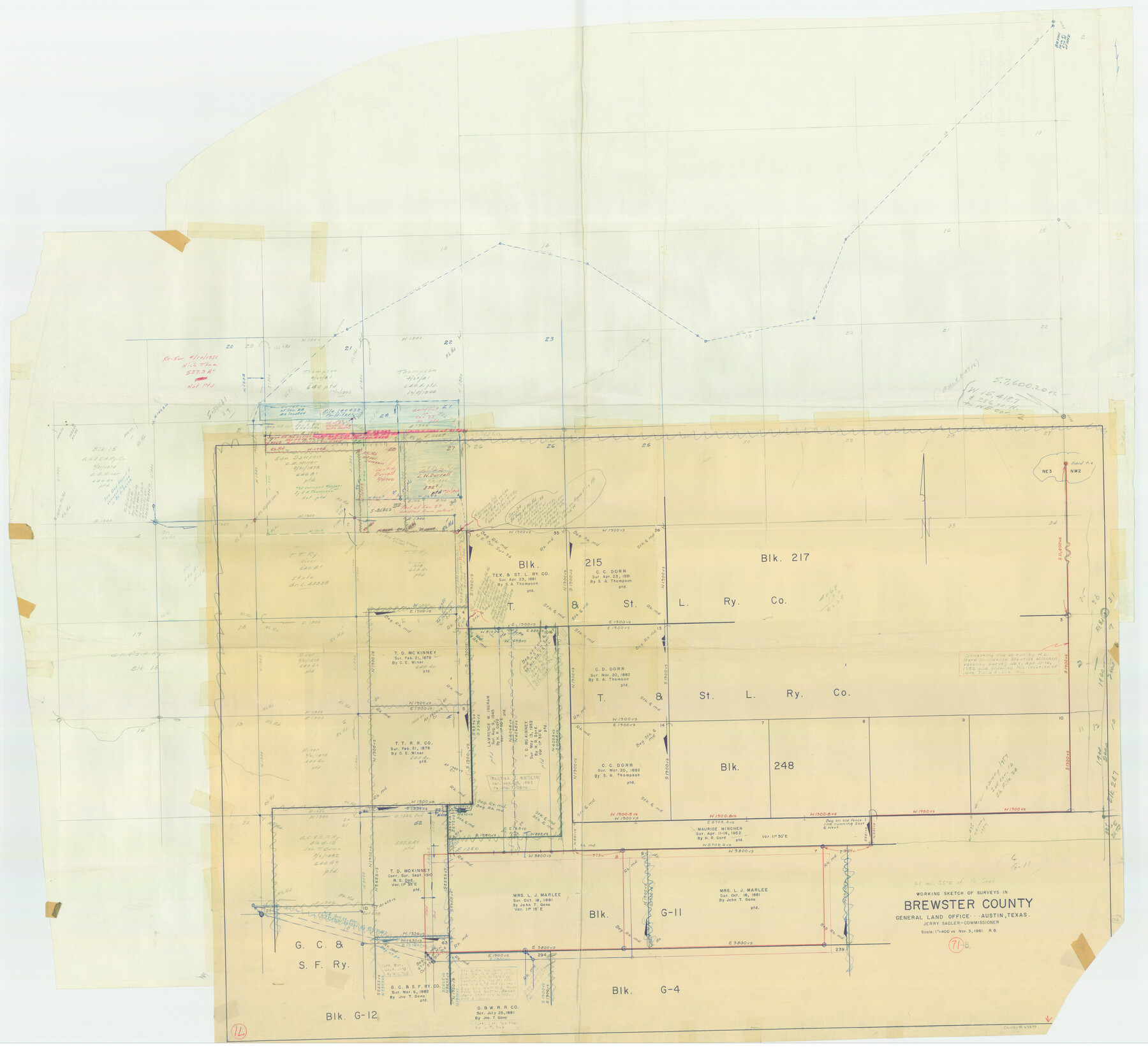 67870, Brewster County Working Sketch 71b, General Map Collection