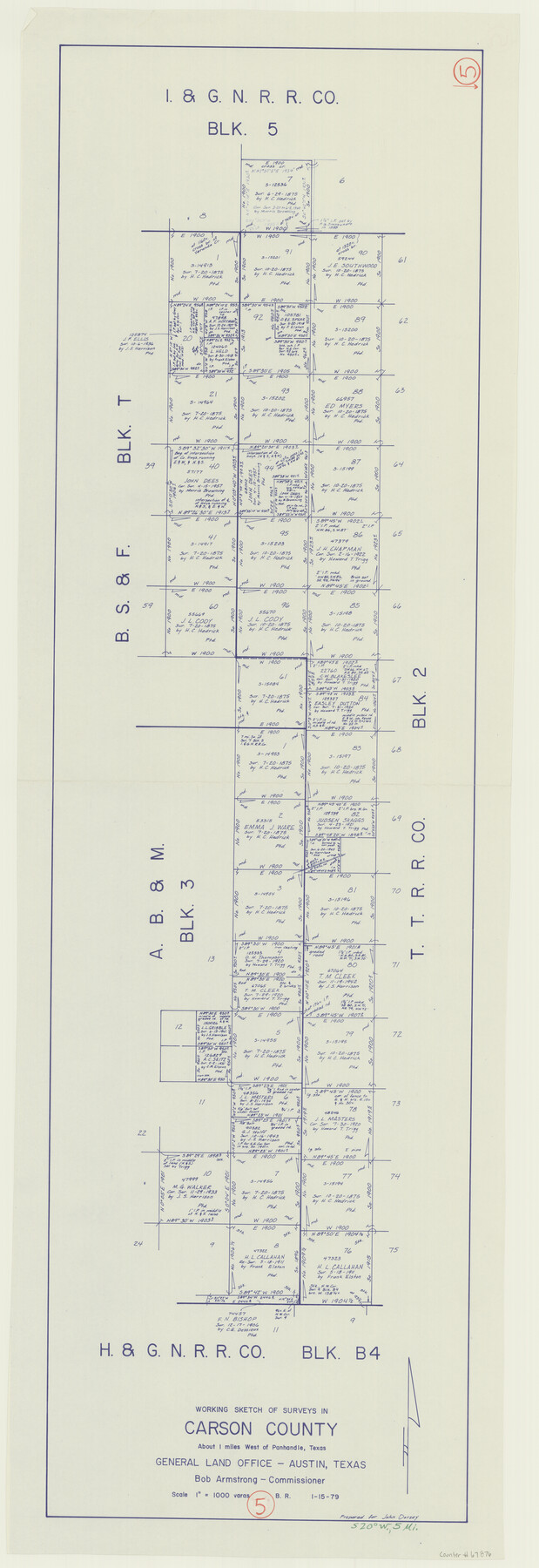 67876, Carson County Working Sketch 5, General Map Collection