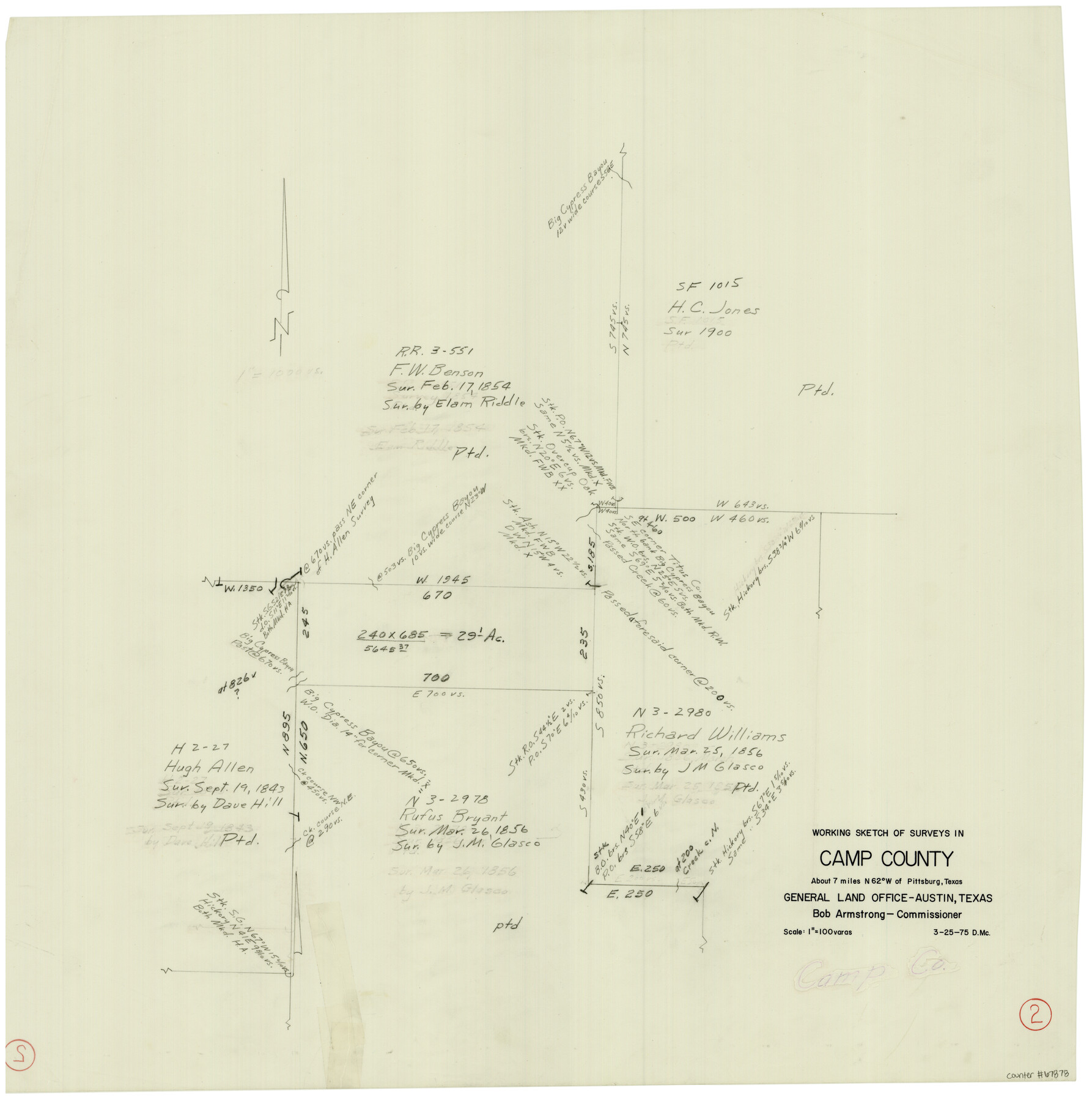 67878, Camp County Working Sketch 2, General Map Collection

