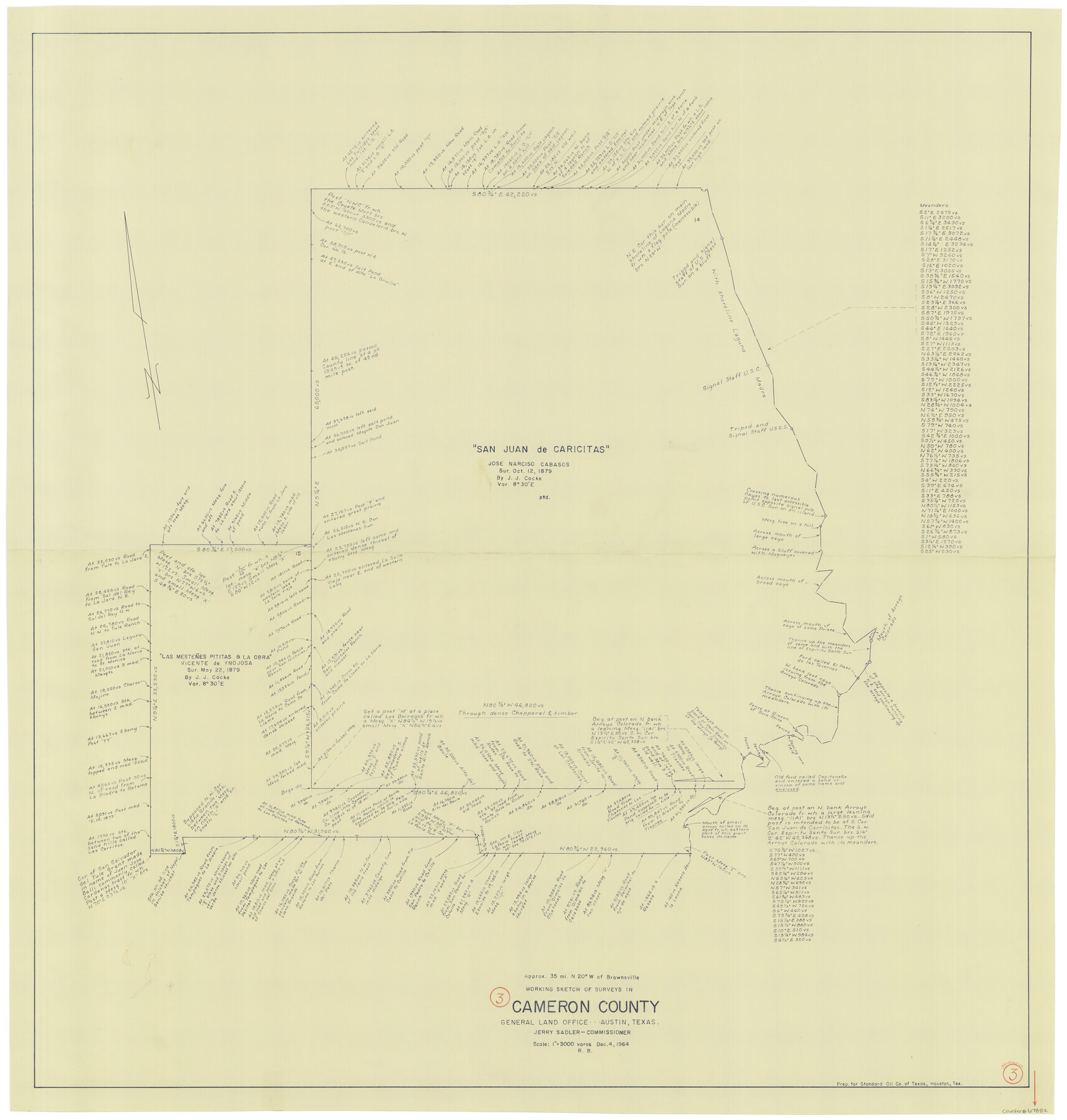 67882, Cameron County Working Sketch 3, General Map Collection

