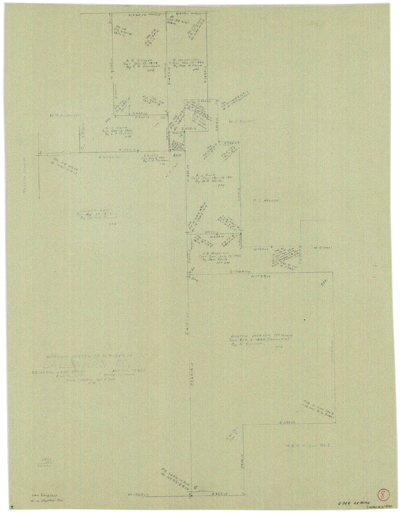 67890, Callahan County Working Sketch 8, General Map Collection
