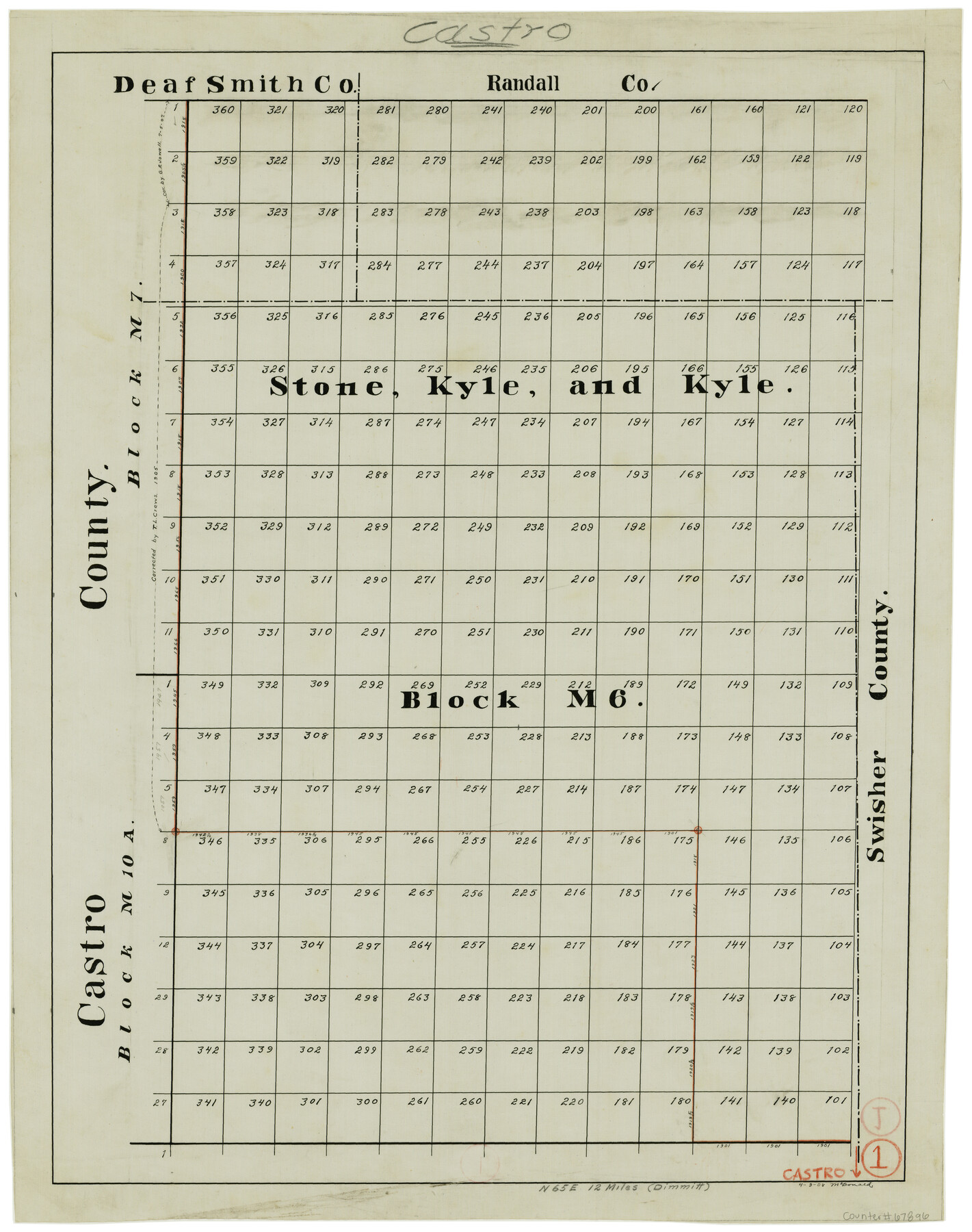 67896, Castro County Working Sketch 1, General Map Collection
