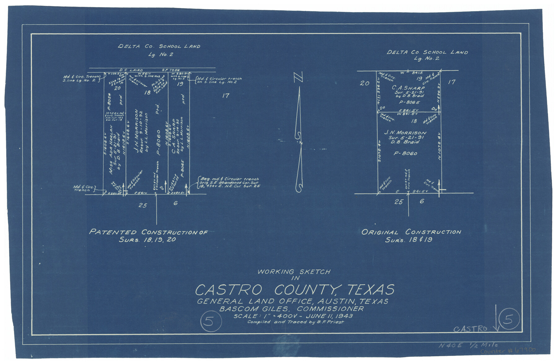 67900, Castro County Working Sketch 5, General Map Collection
