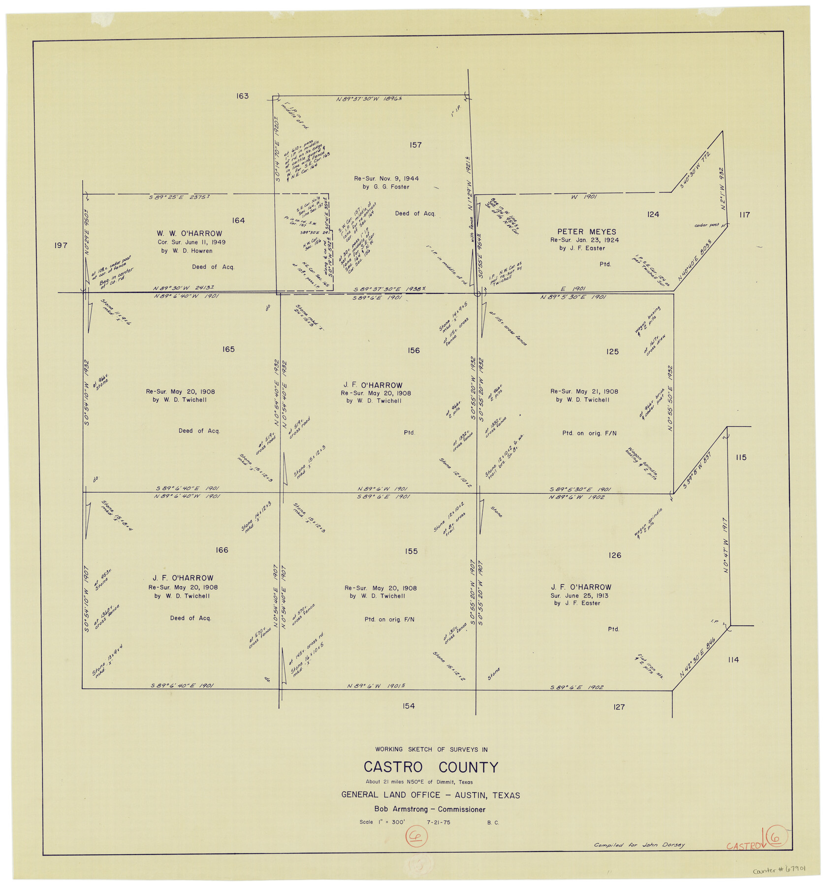 67901, Castro County Working Sketch 6, General Map Collection
