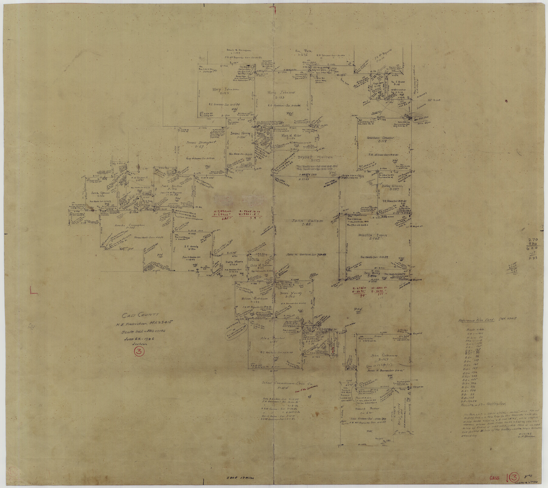 67906, Cass County Working Sketch 3, General Map Collection
