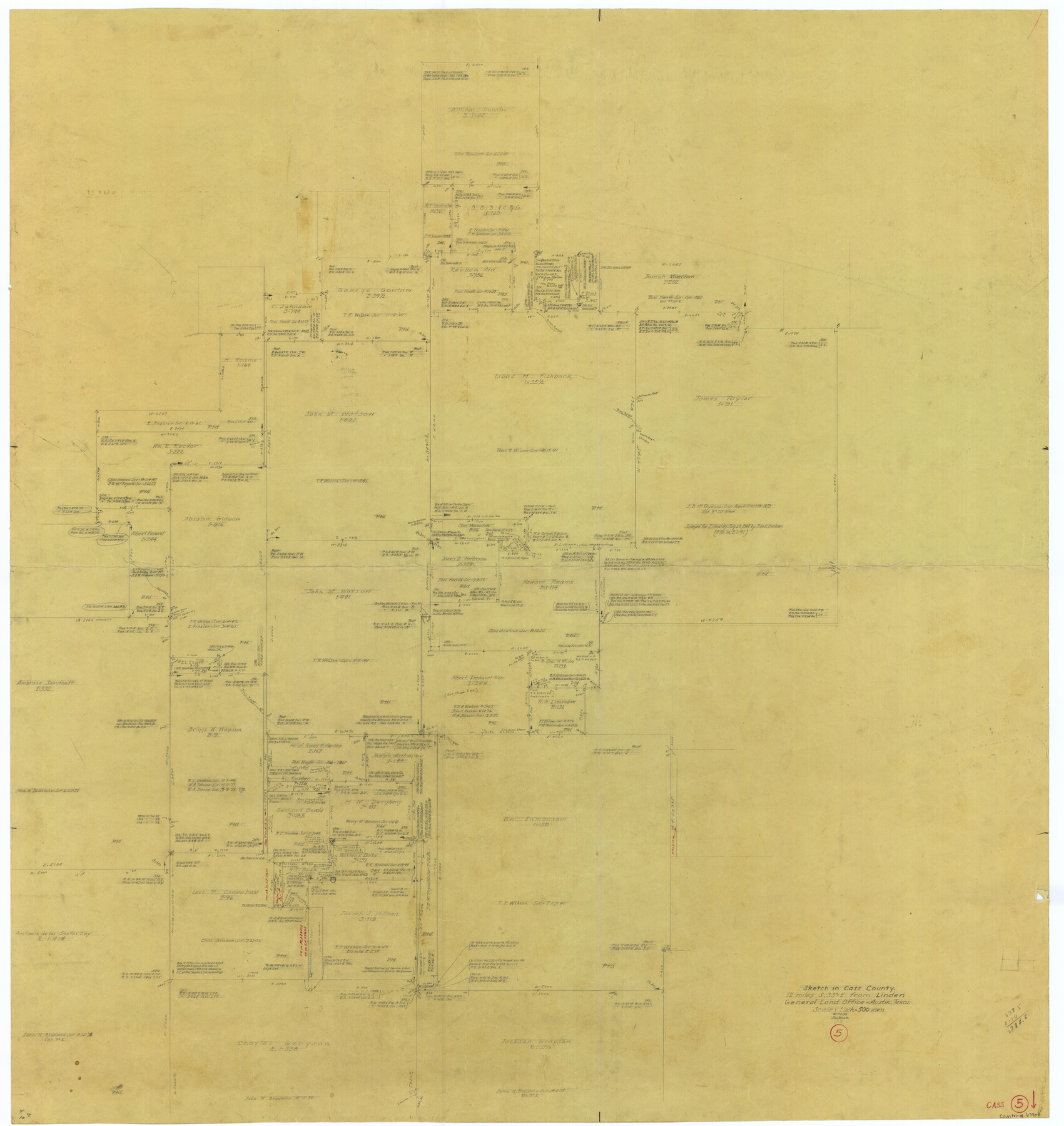 67908, Cass County Working Sketch 5, General Map Collection