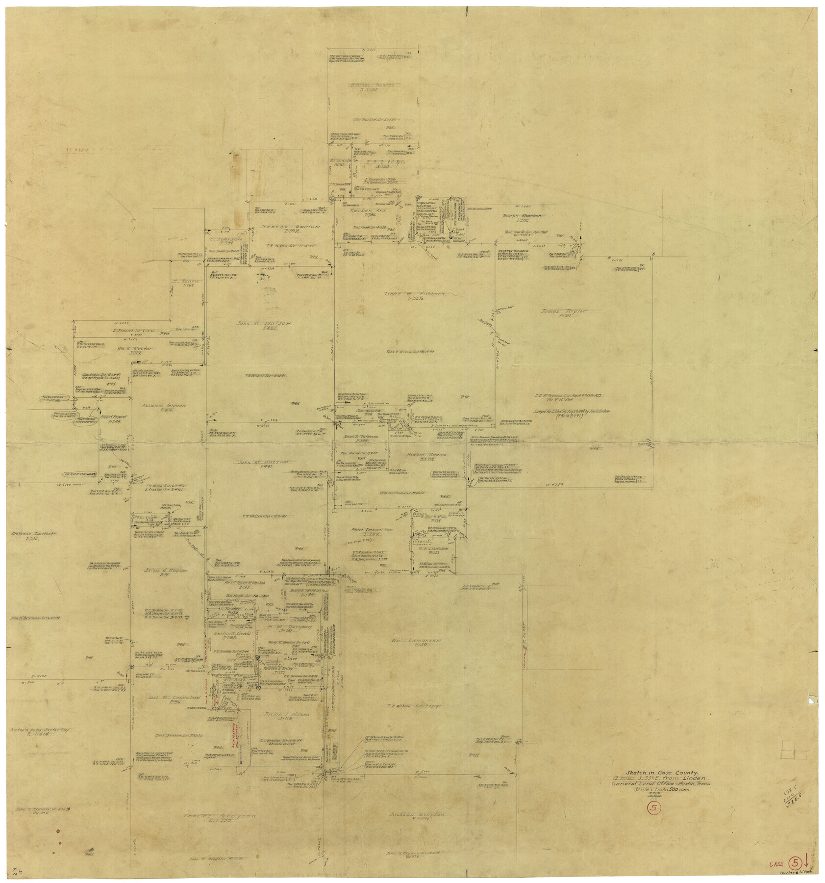 67908, Cass County Working Sketch 5, General Map Collection
