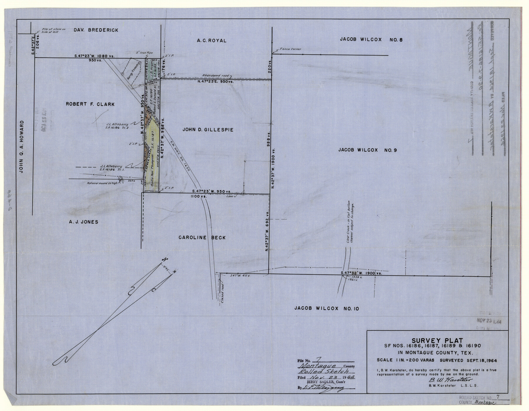6791, Montague County Rolled Sketch 7, General Map Collection