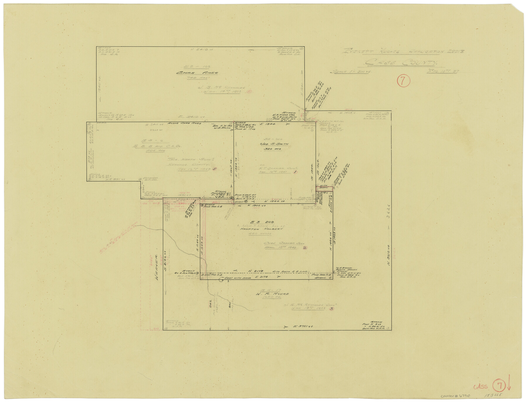 67910, Cass County Working Sketch 7, General Map Collection
