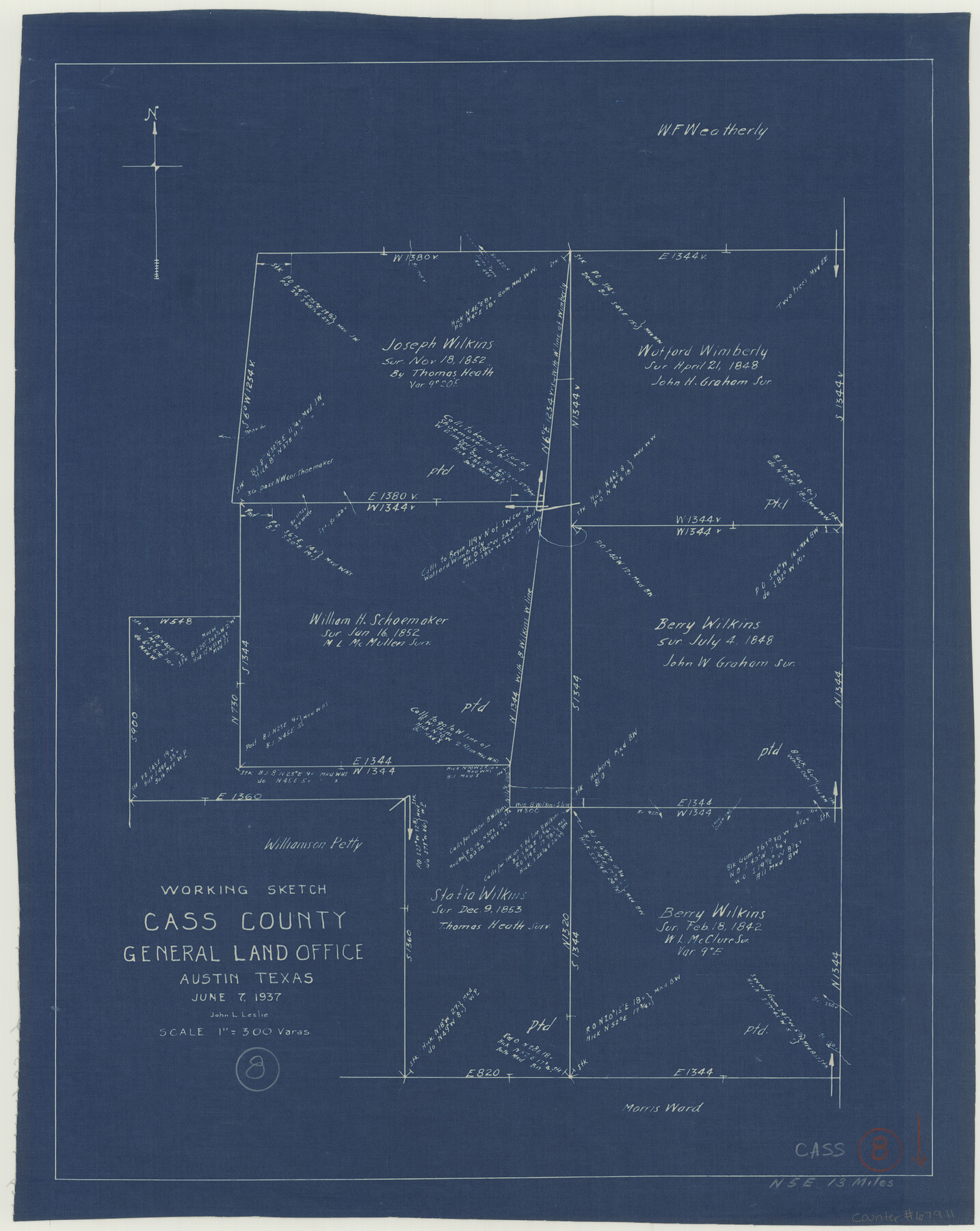 67911, Cass County Working Sketch 8, General Map Collection