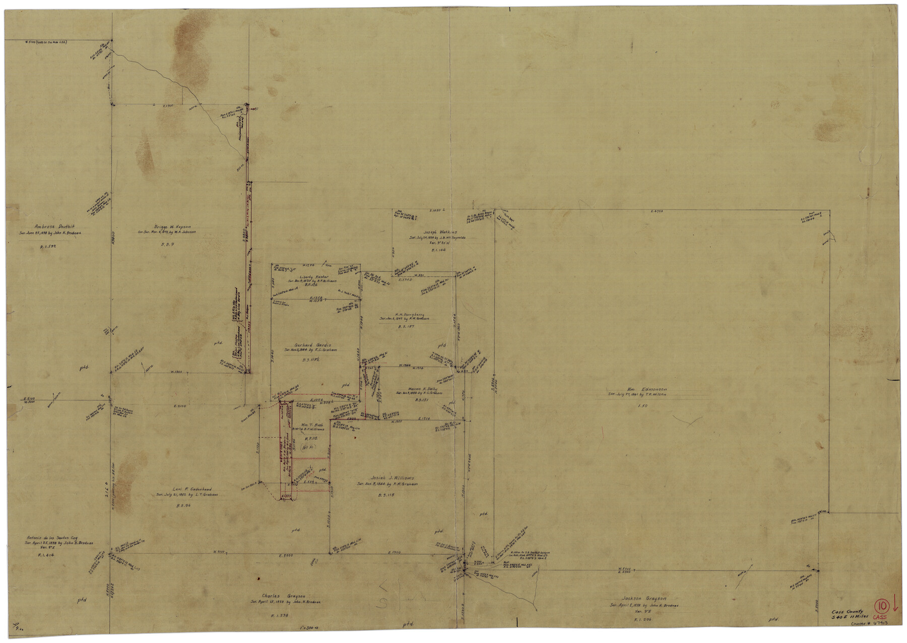 67913, Cass County Working Sketch 10, General Map Collection
