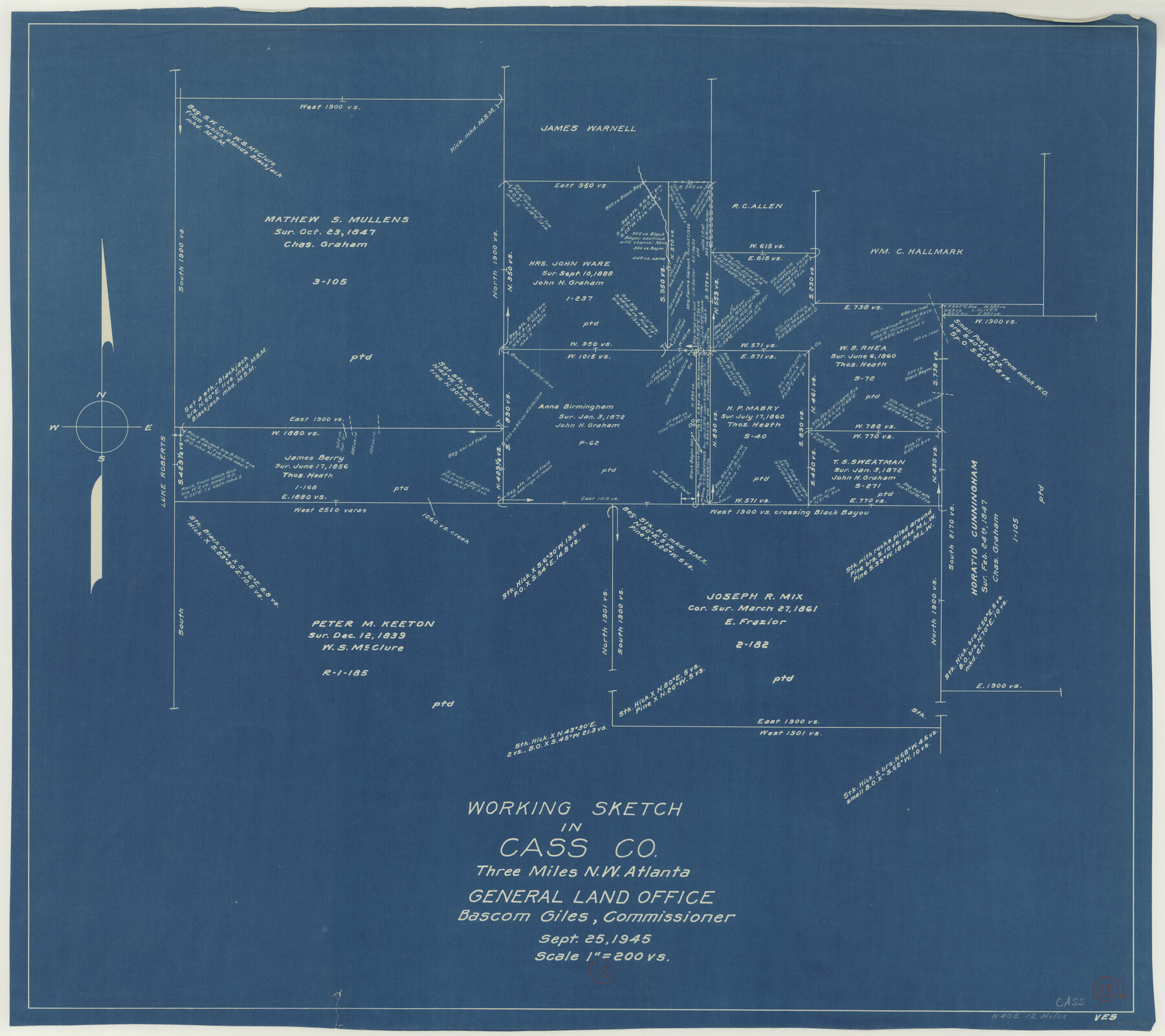 67916, Cass County Working Sketch 13, General Map Collection