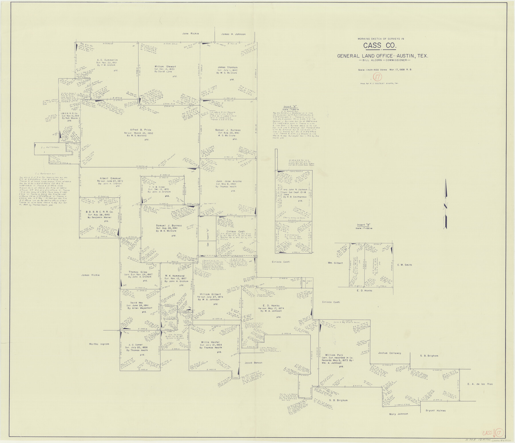 67920, Cass County Working Sketch 17, General Map Collection